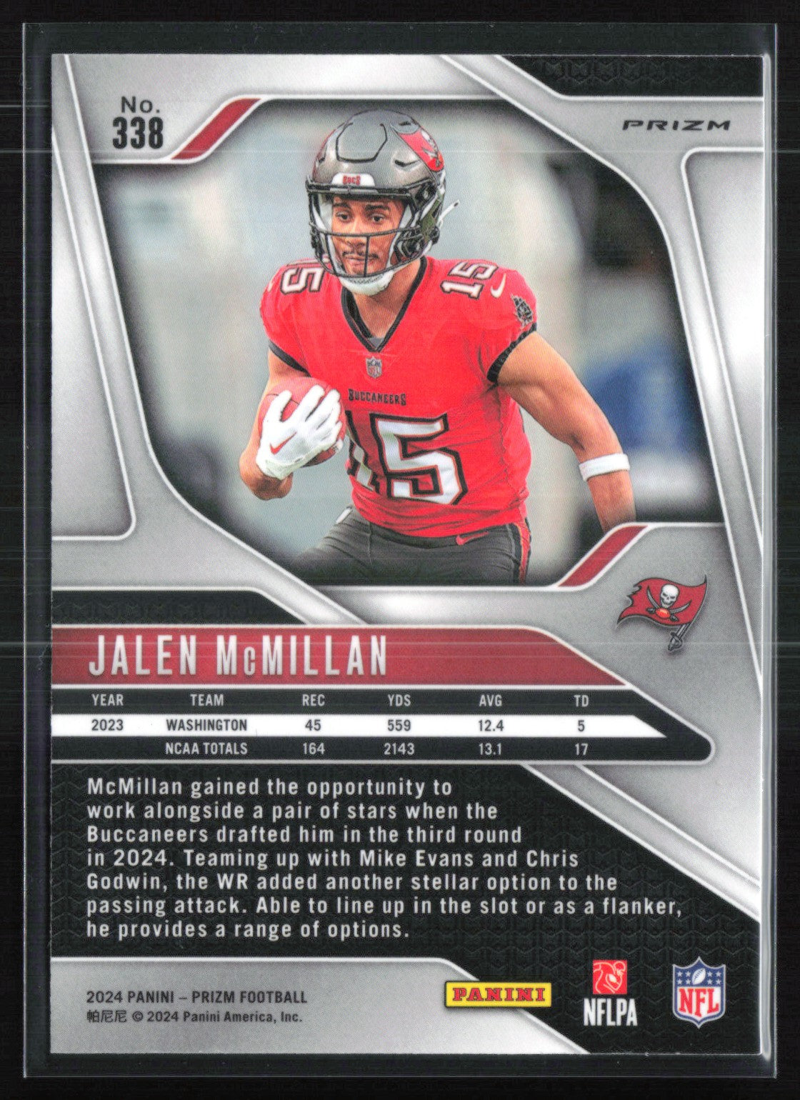 Jalen McMillan RC Silver Prizm