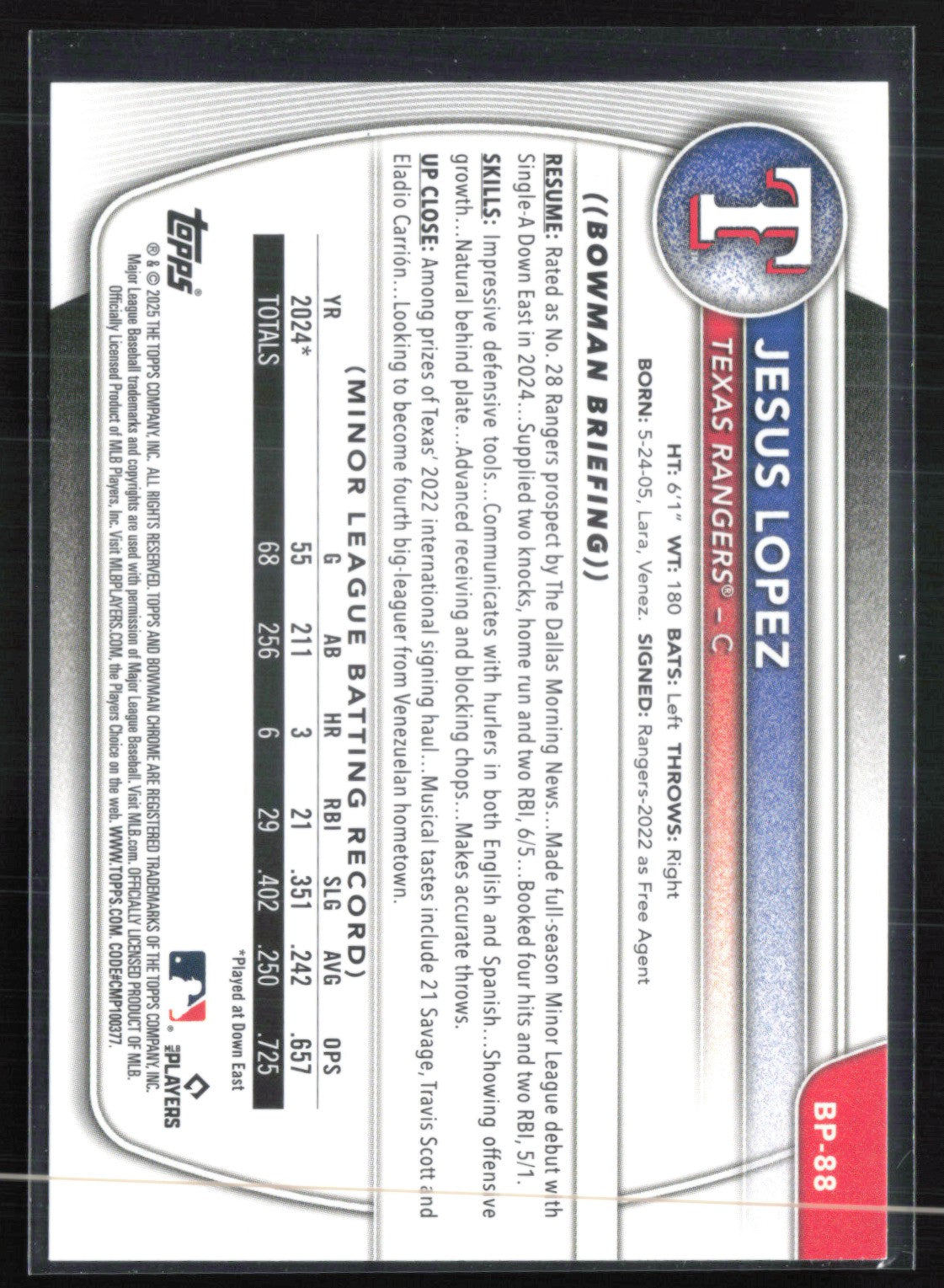 Jesus Lopez 1st Bowman