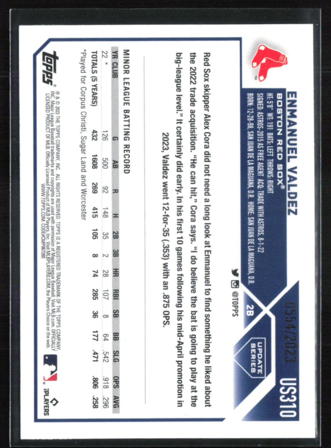 Enmanuel Valdez RC /2023