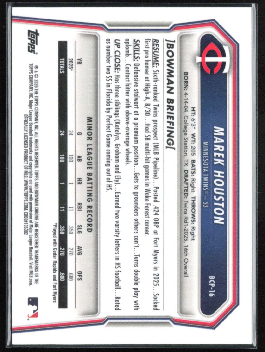 Marek Houston 1st Bowman Reptilian Refractor