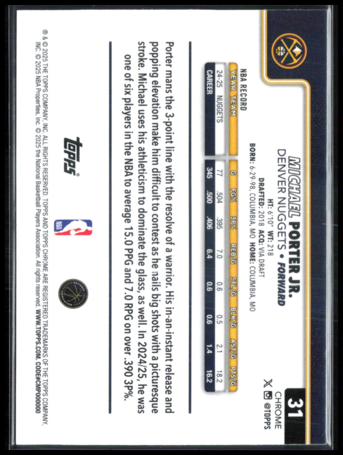 Michael Porter Jr Prism Refractor