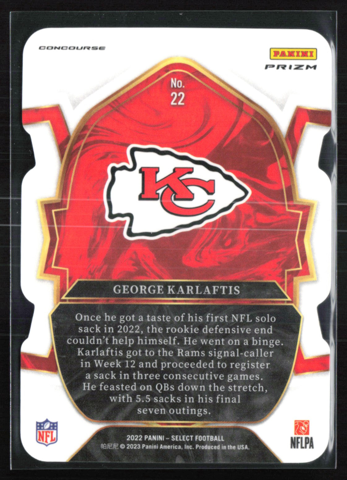 George Karlaftis RC Red Black Die-Cut