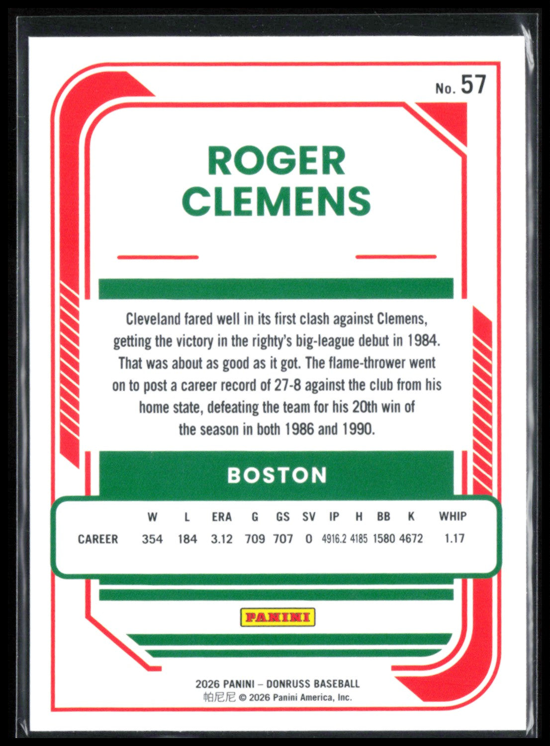 Roger Clemens Liberty Parallel