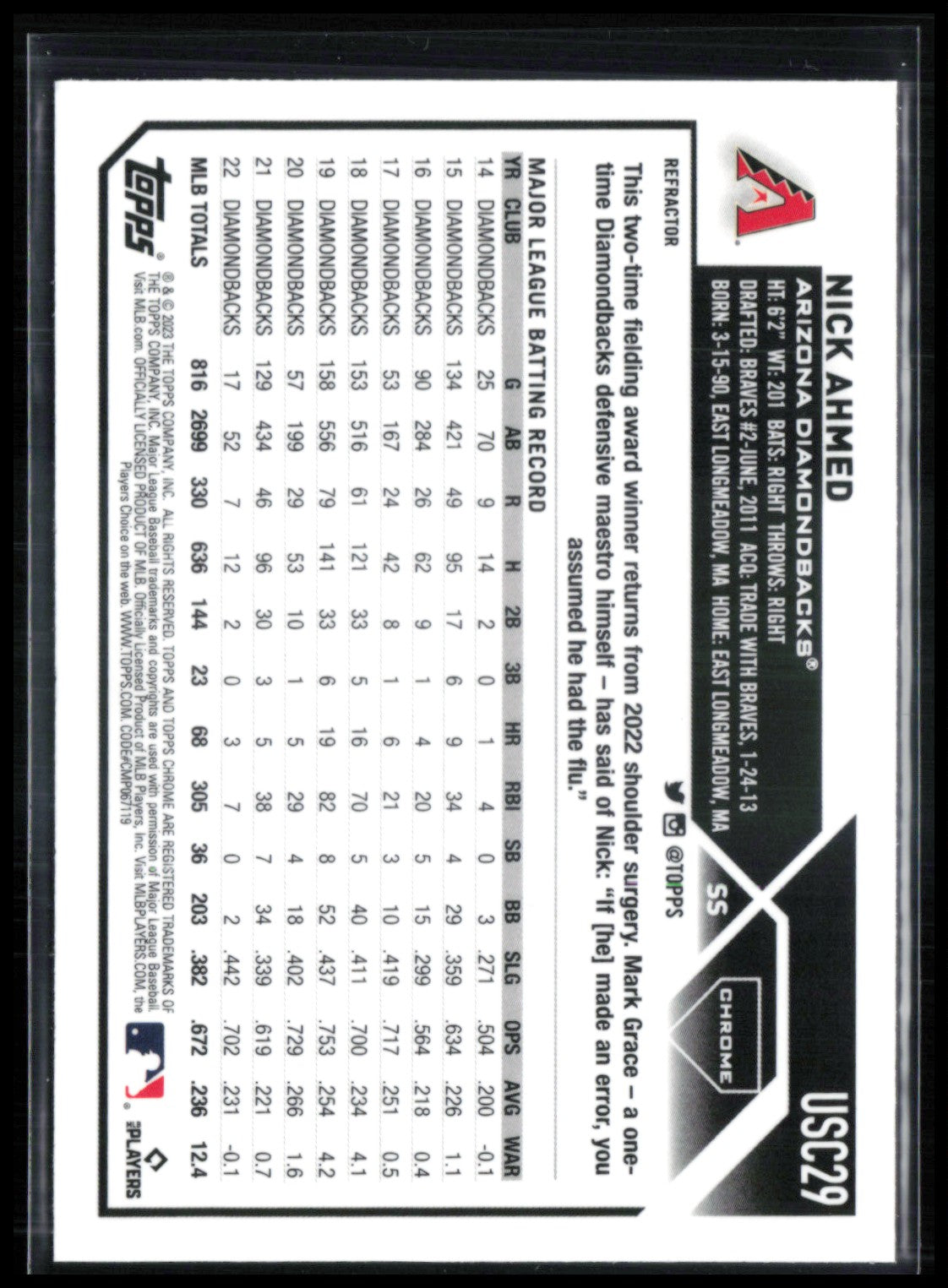 Nick Ahmed Refractor