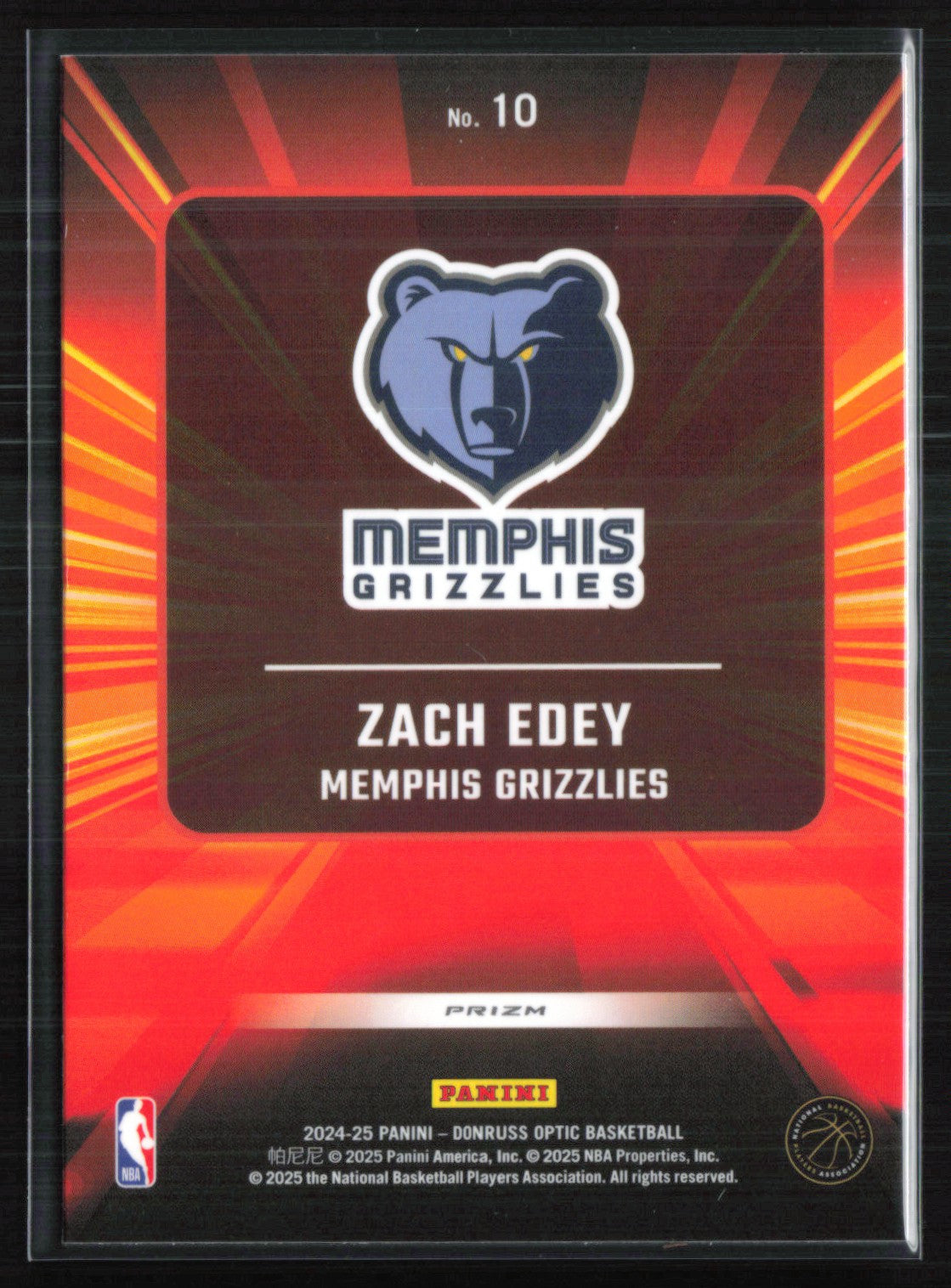 Zach Edey RC Holo