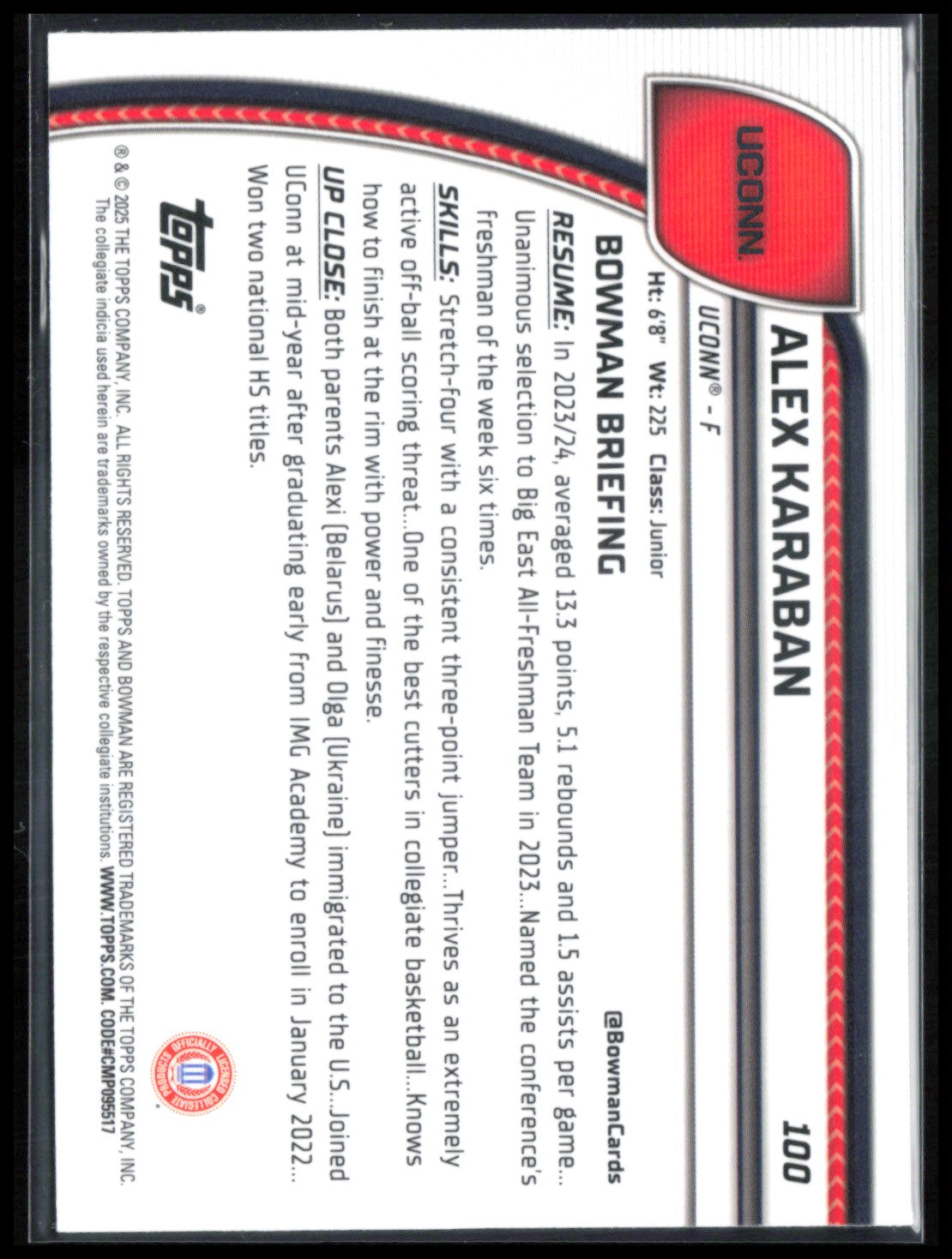 Alex Karaban 1st Bowman Purple Lava