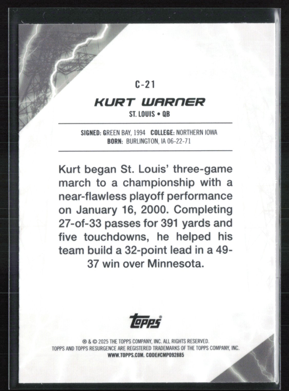 Kurt Warner Conductors