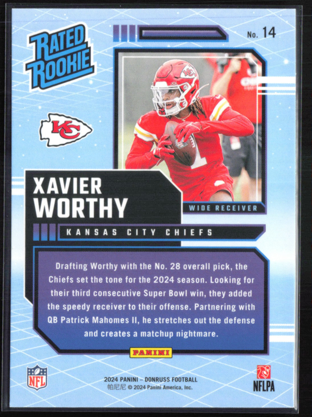 Xavier Worthy RC Rated Rookie Retro