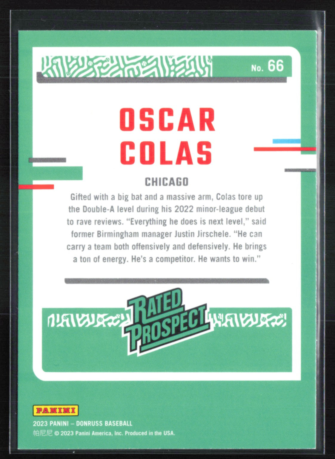 Oscar Colas Prospect Orange Foil