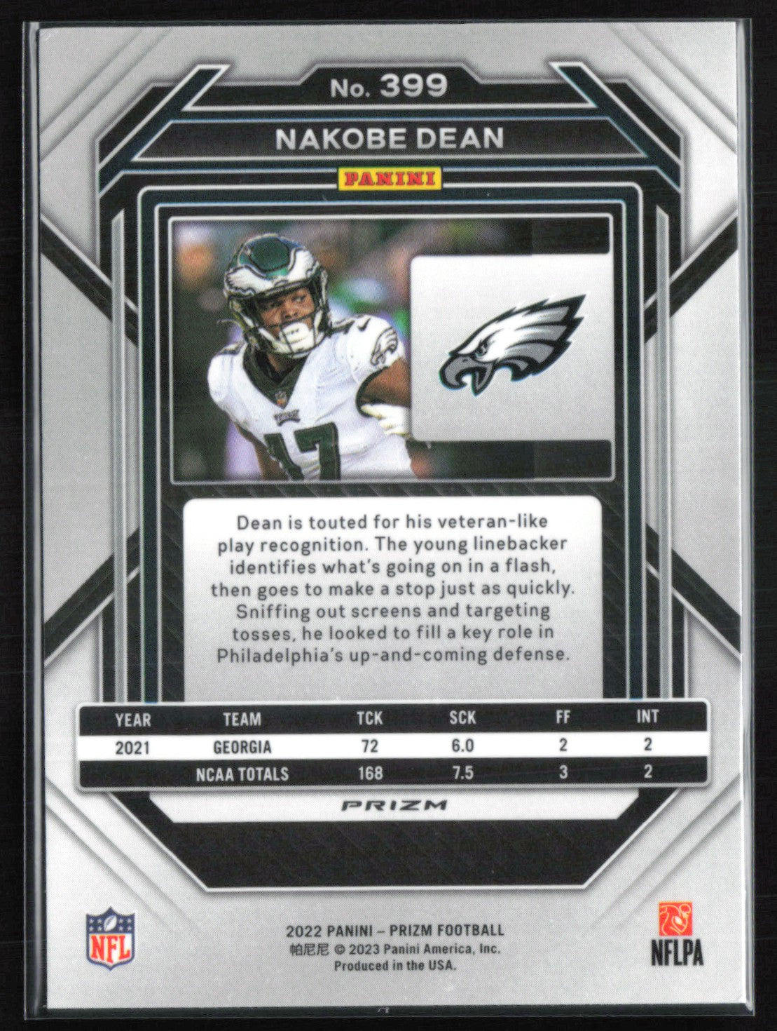 Nakobe Dean RC Green Prizm