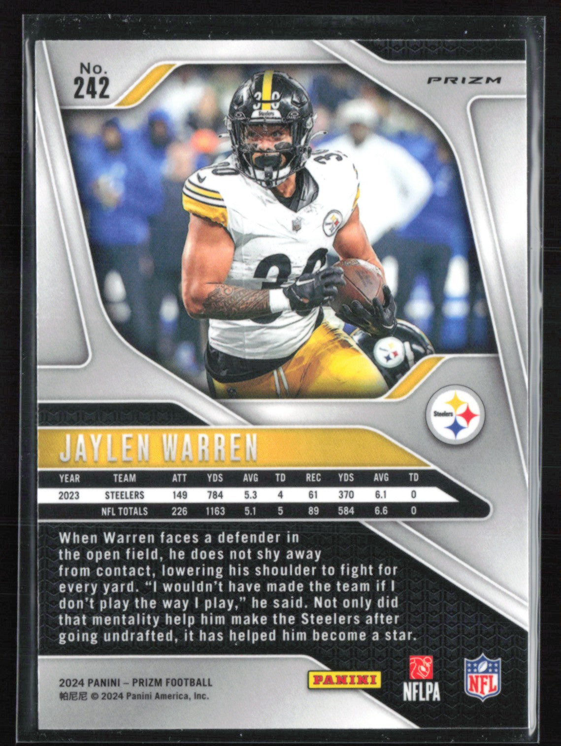 Jaylen Warren Silver Prizm