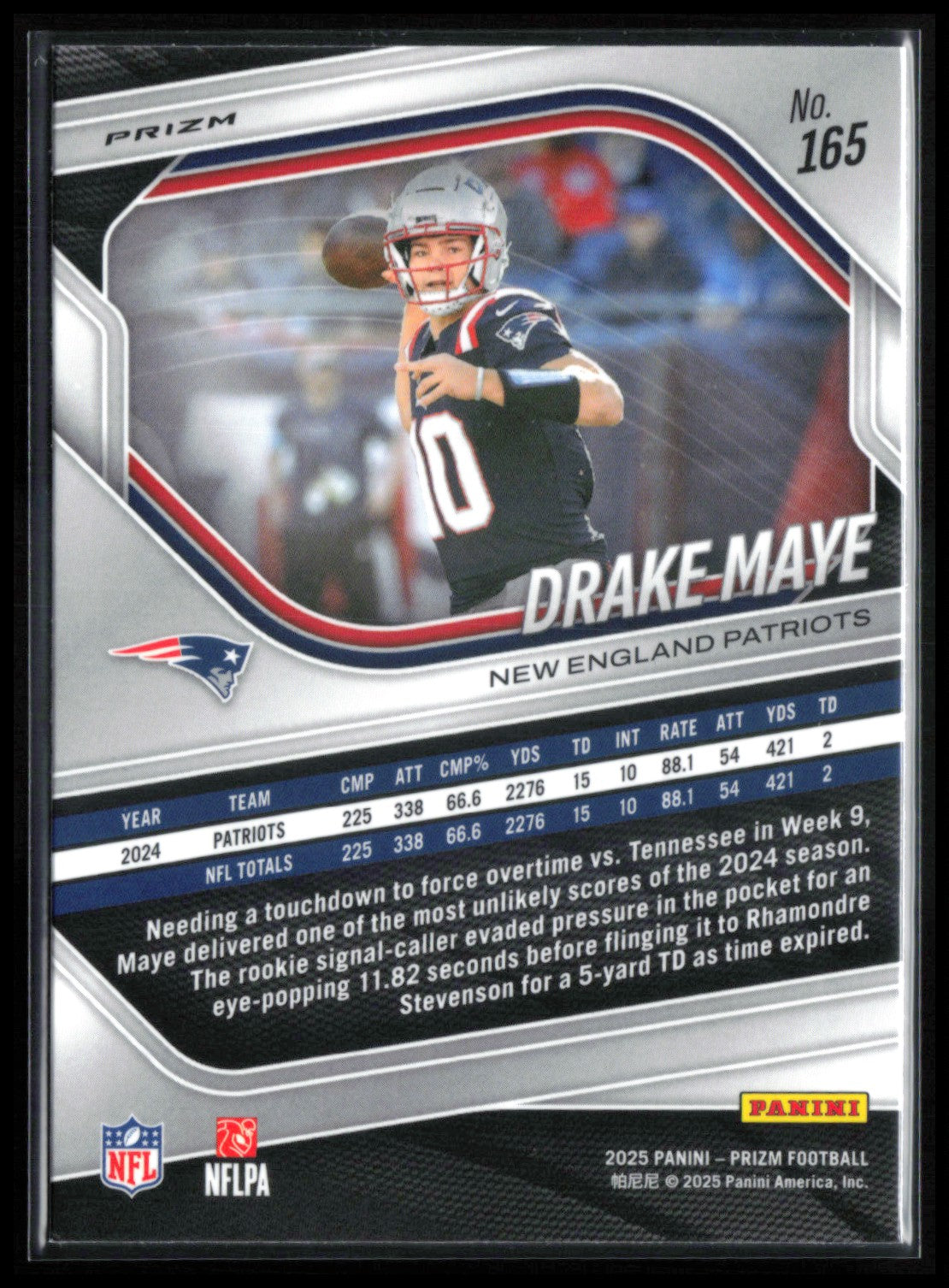 Drake Maye Neon Green Pulsar Prizm