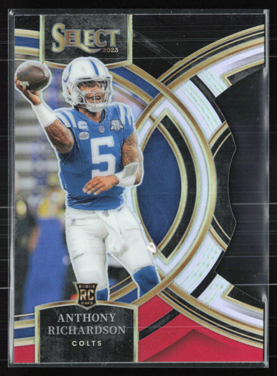 2023 Panini Select 117 Anthony Richardson RC Black Red Die-Cut