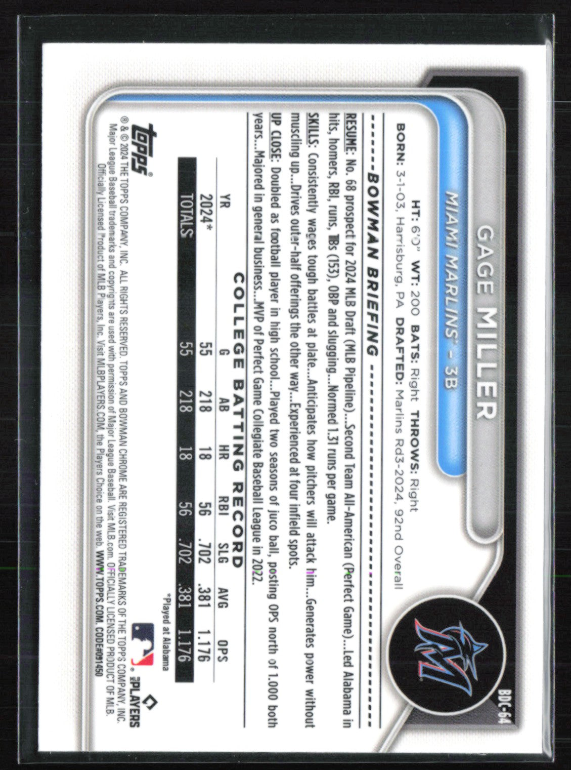 Gage Miller 1st Bowman