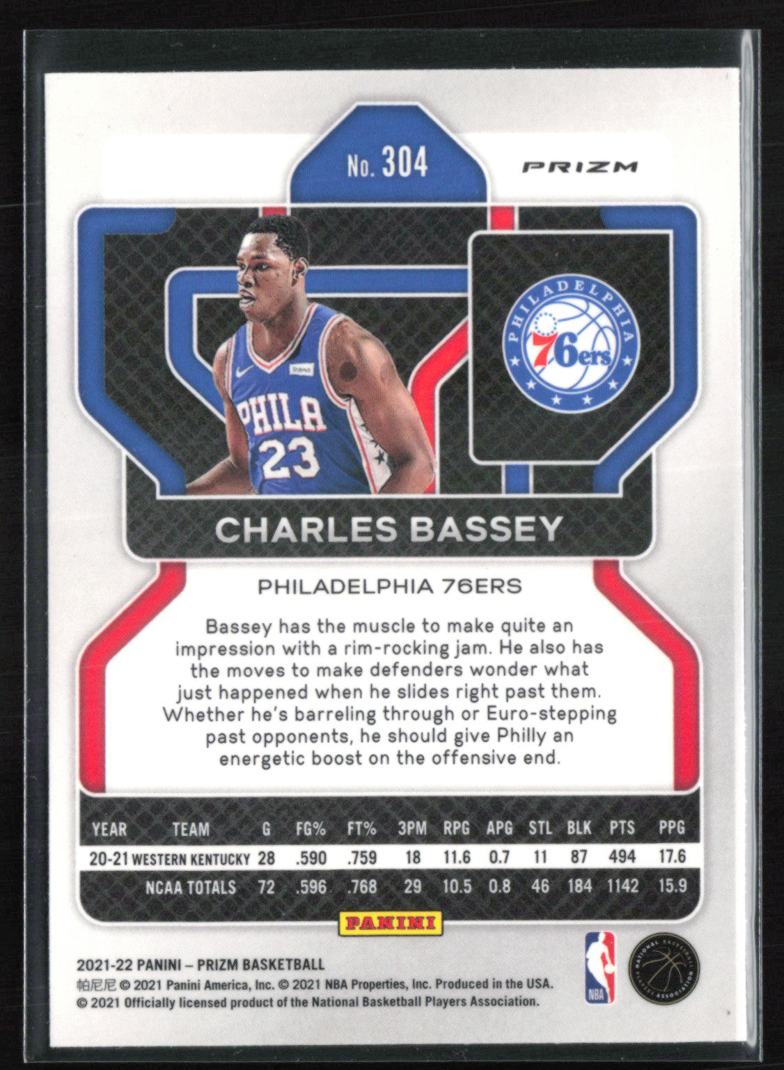 Charles Bassey RC Silver Prizm