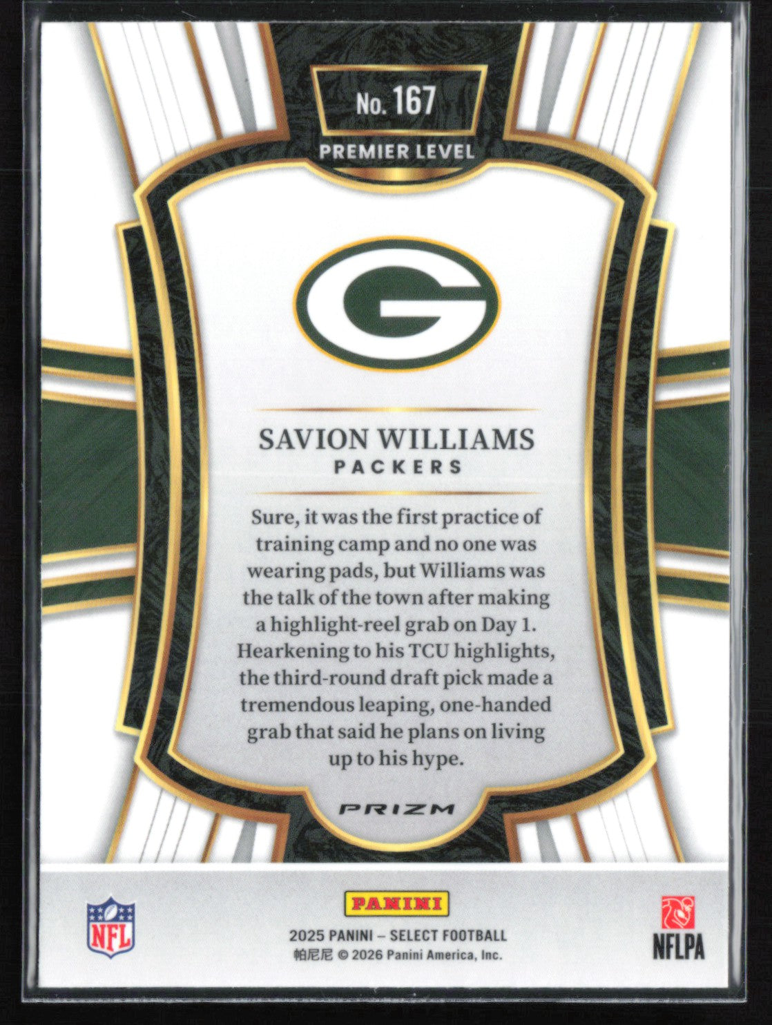 Savion Williams RC Black Red Shock