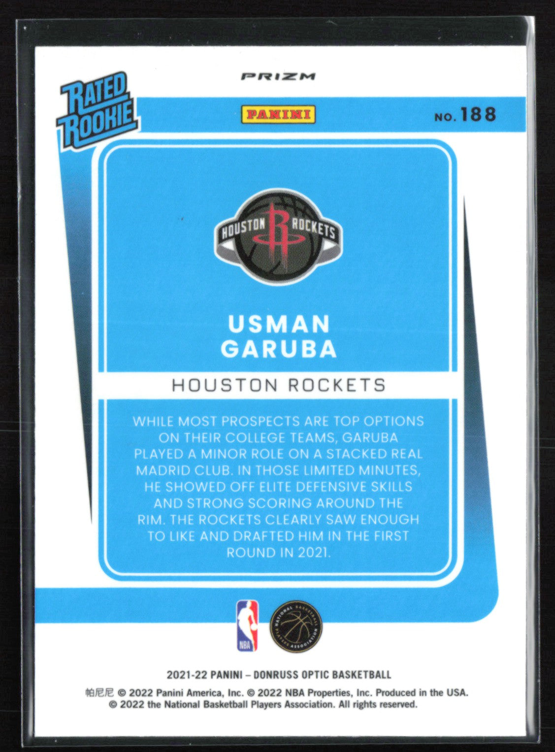 Usman Garuba RC Blue Velocity