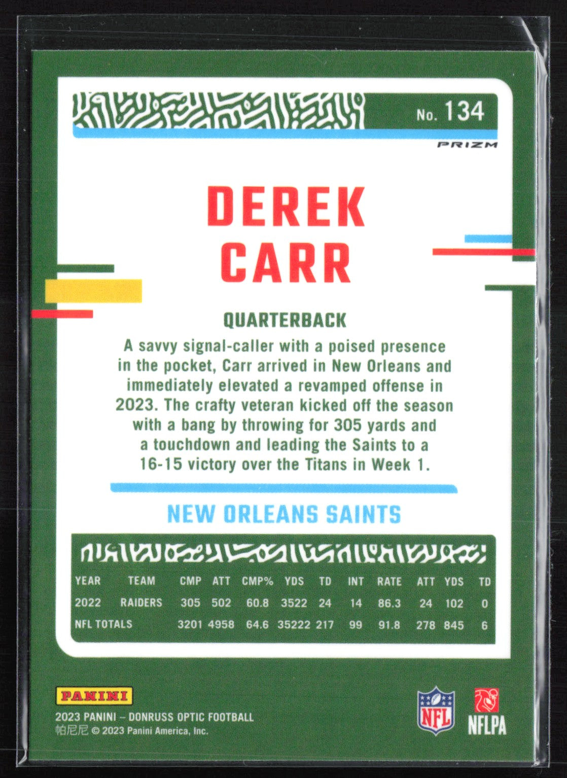 Derek Carr Holo
