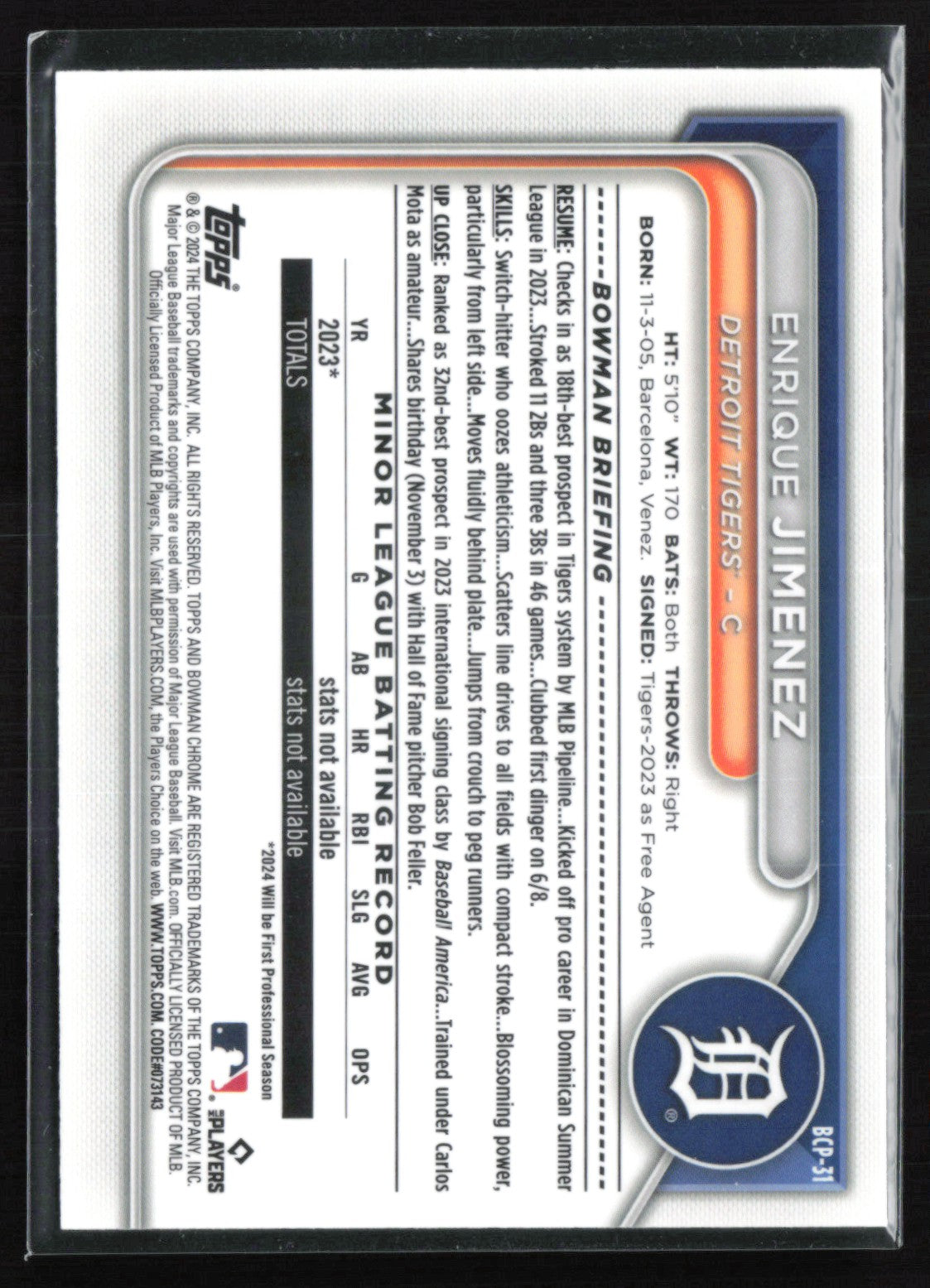 Enrique Jimenez 1st Bowman