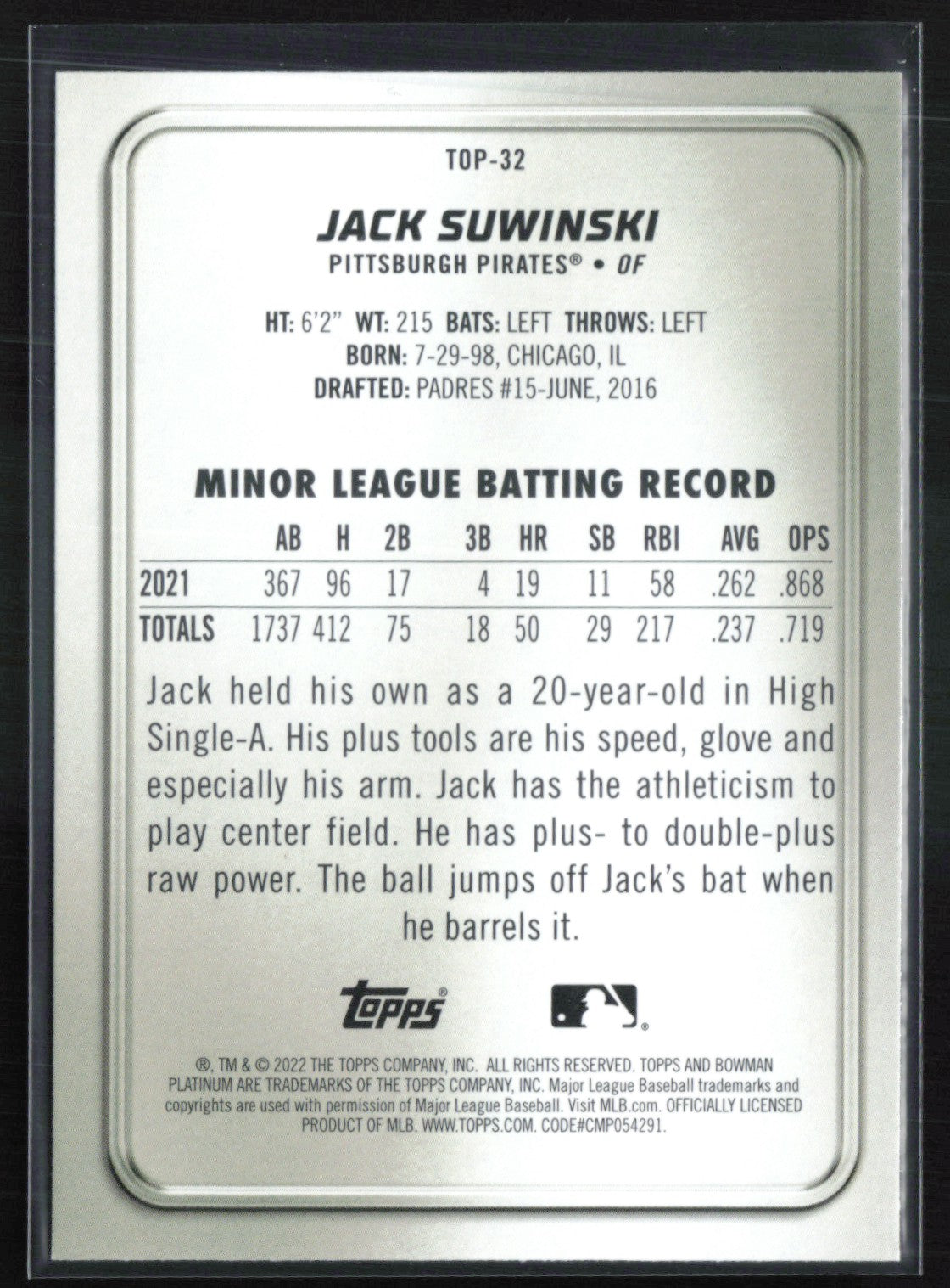 Jack Suwinski Silver Foil