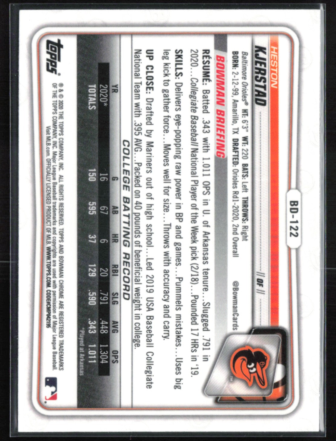 Heston Kjerstad 1st Bowman
