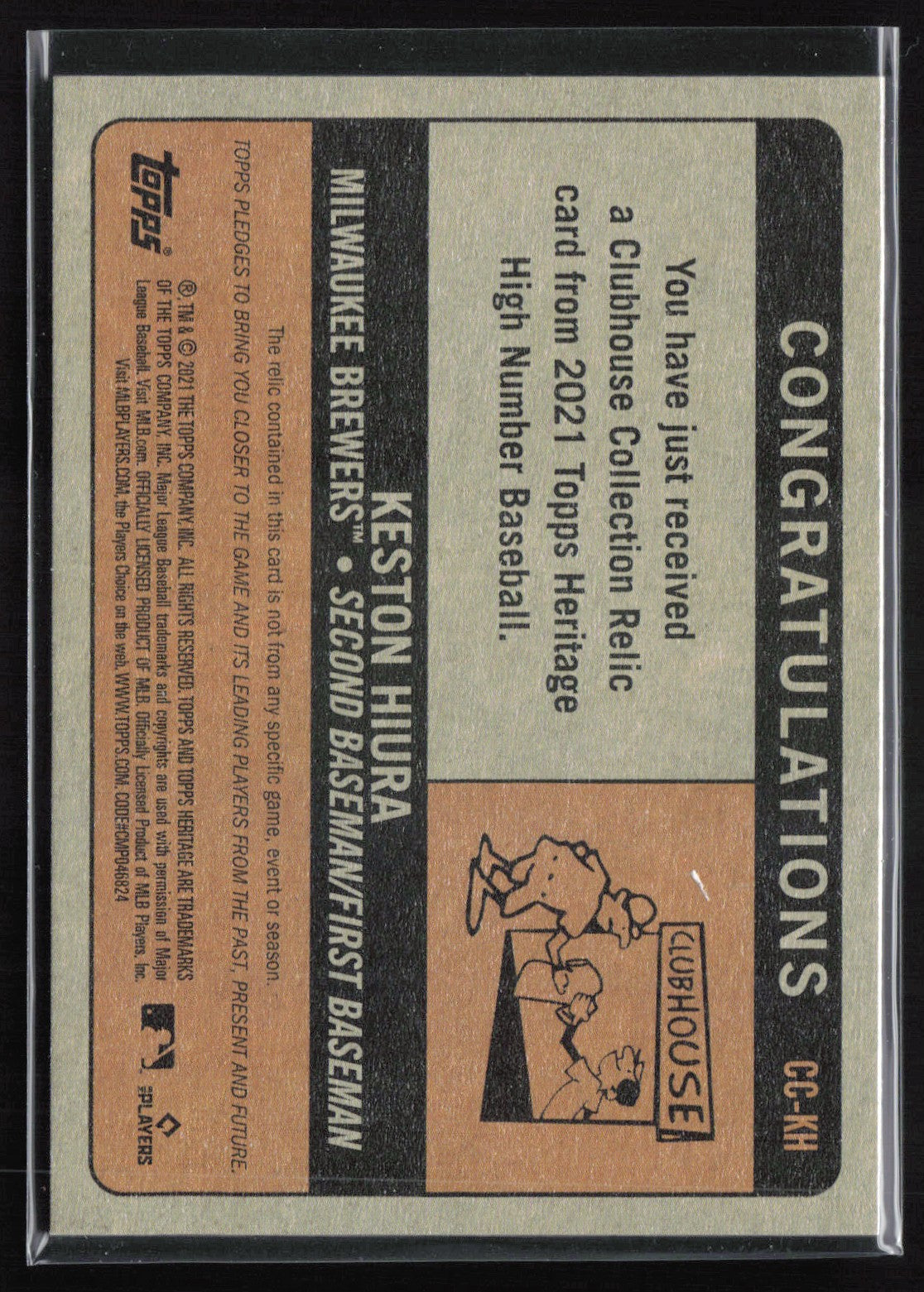 Keston Hiura Game-Used Relic