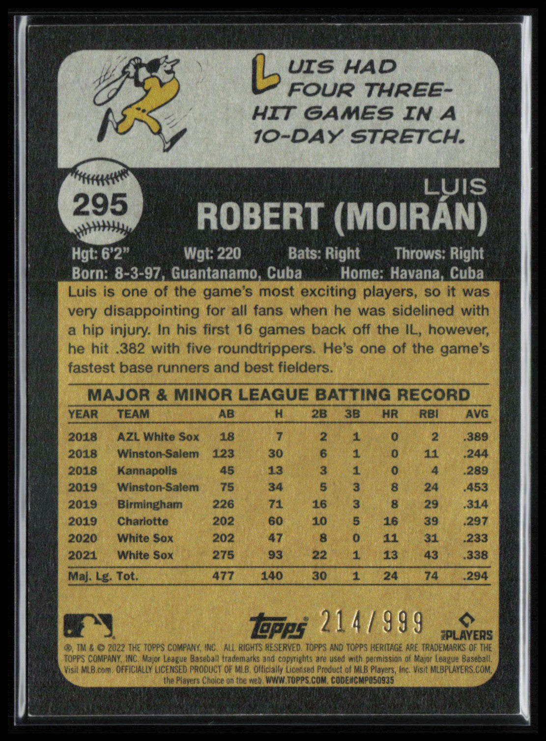Luis Robert Redux /999