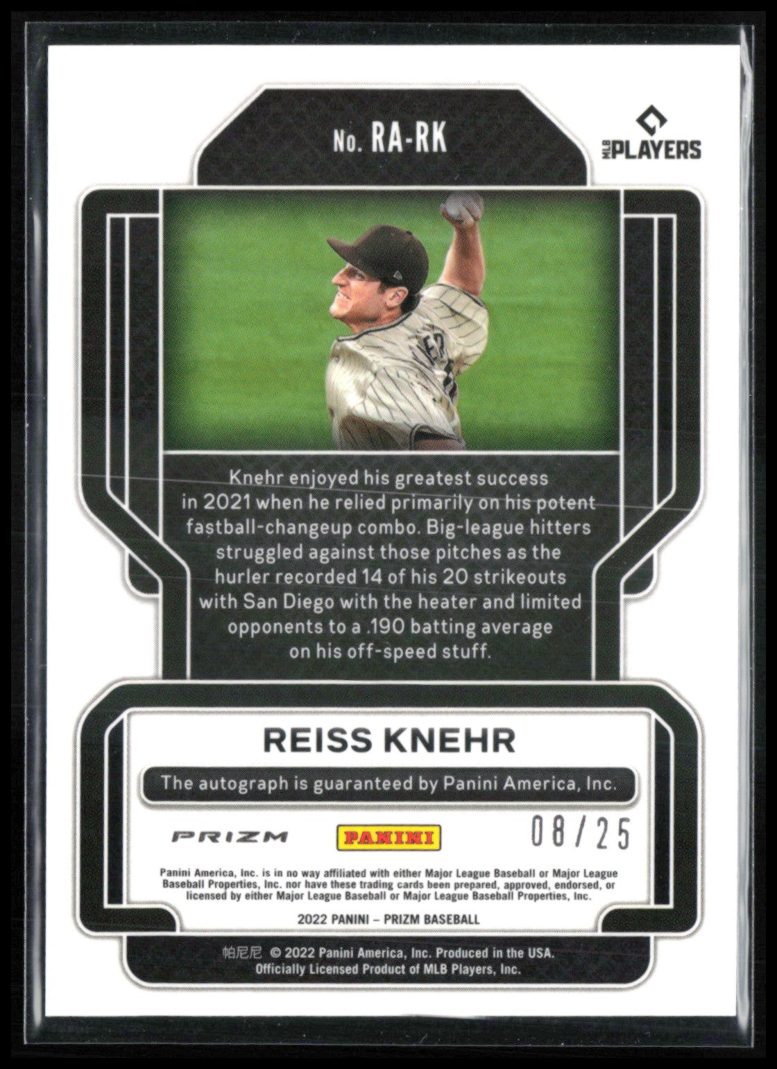 Reiss Knehr RC Auto /25 2022 Prizm Rookie Autographs