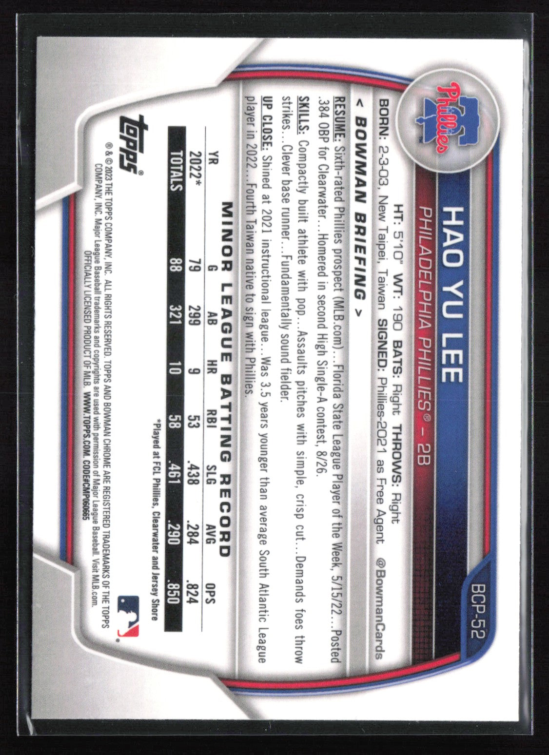 Hao Yu Lee 1st Bowman