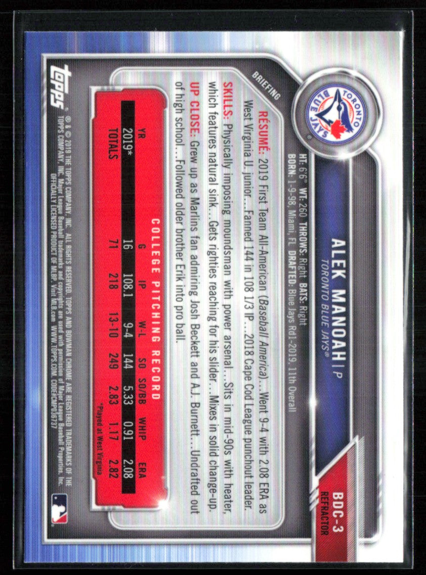 Alek Manoah 1st Bowman Refractor
