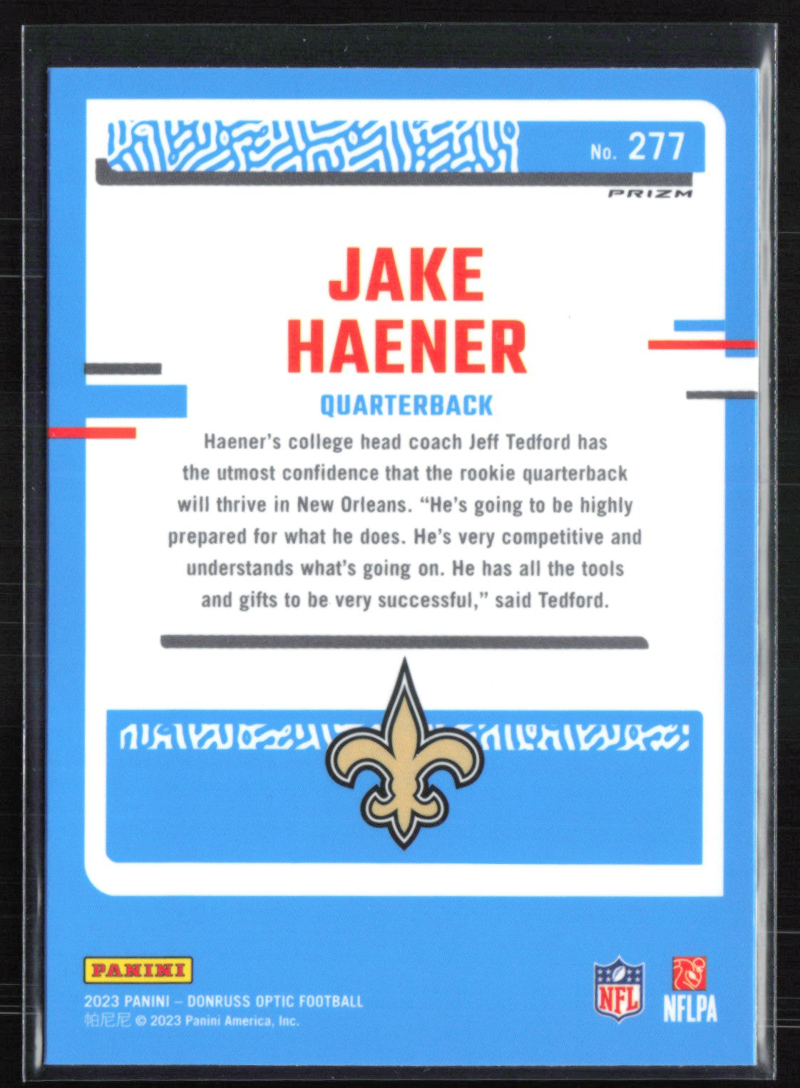 Jake Haener RC Pink Holo