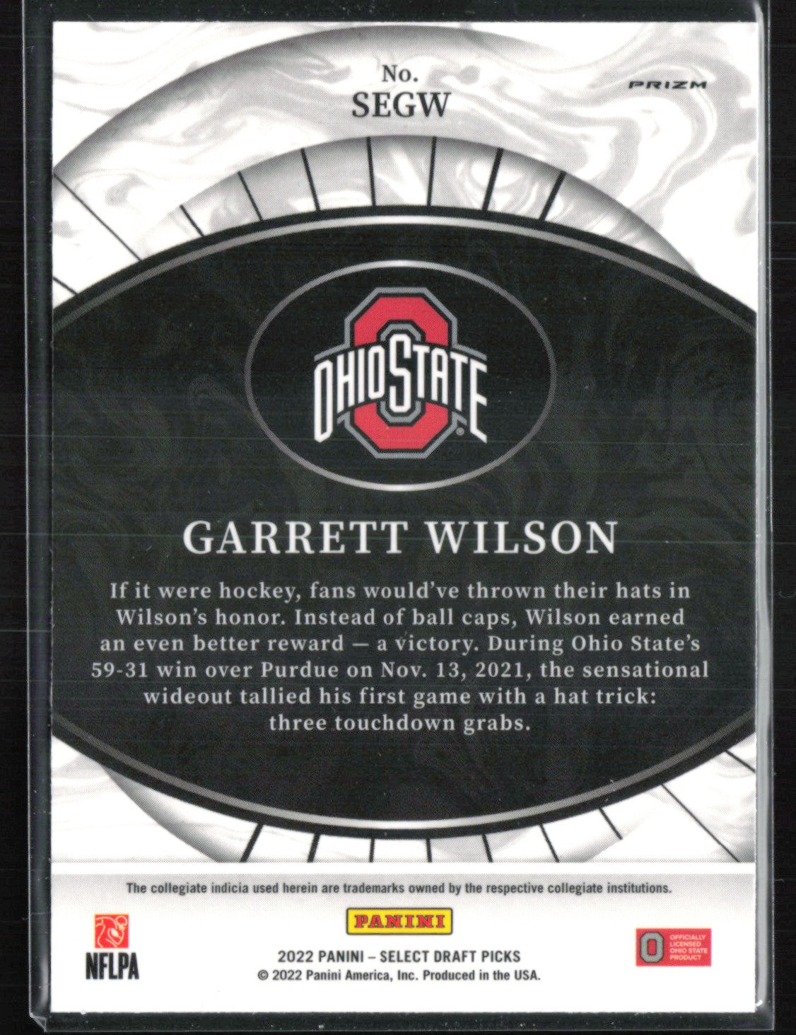 Garrett Wilson Sensations Prizm