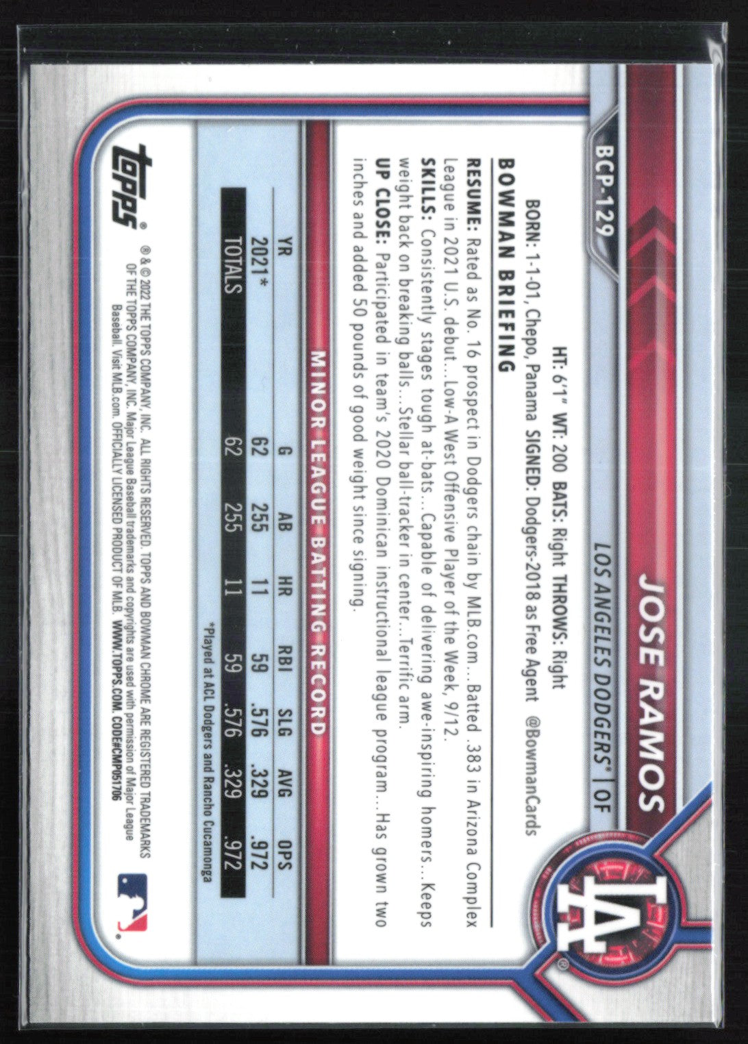 Jose Ramos 1st Bowman