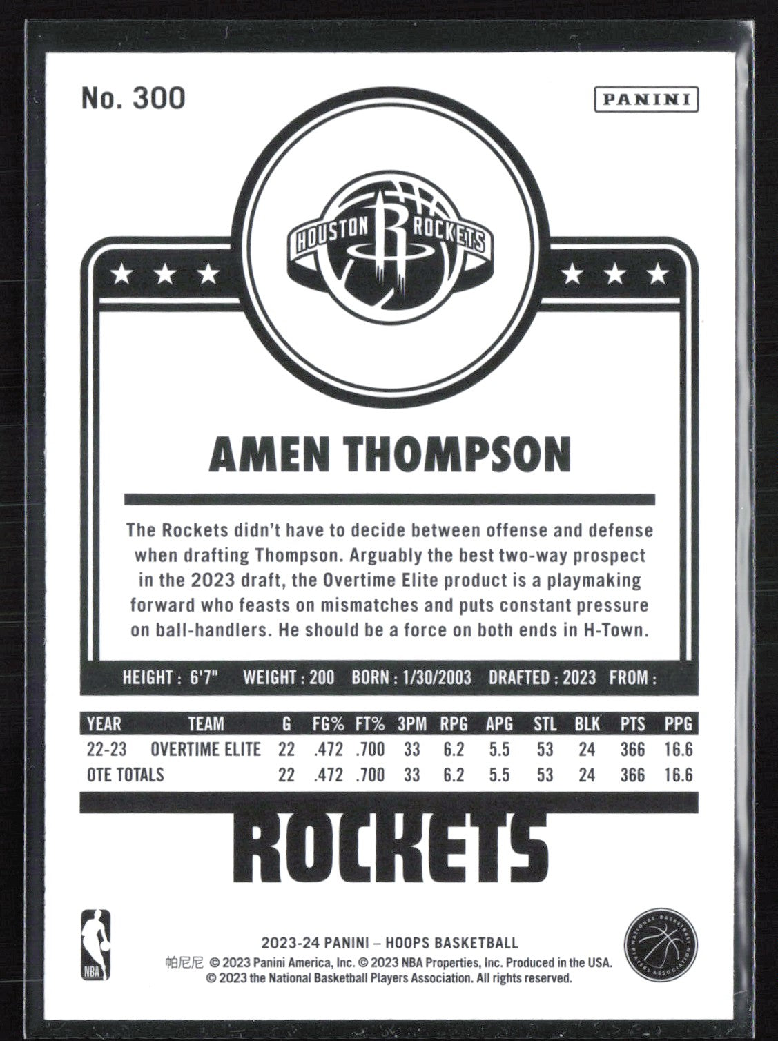 Amen Thompson RC