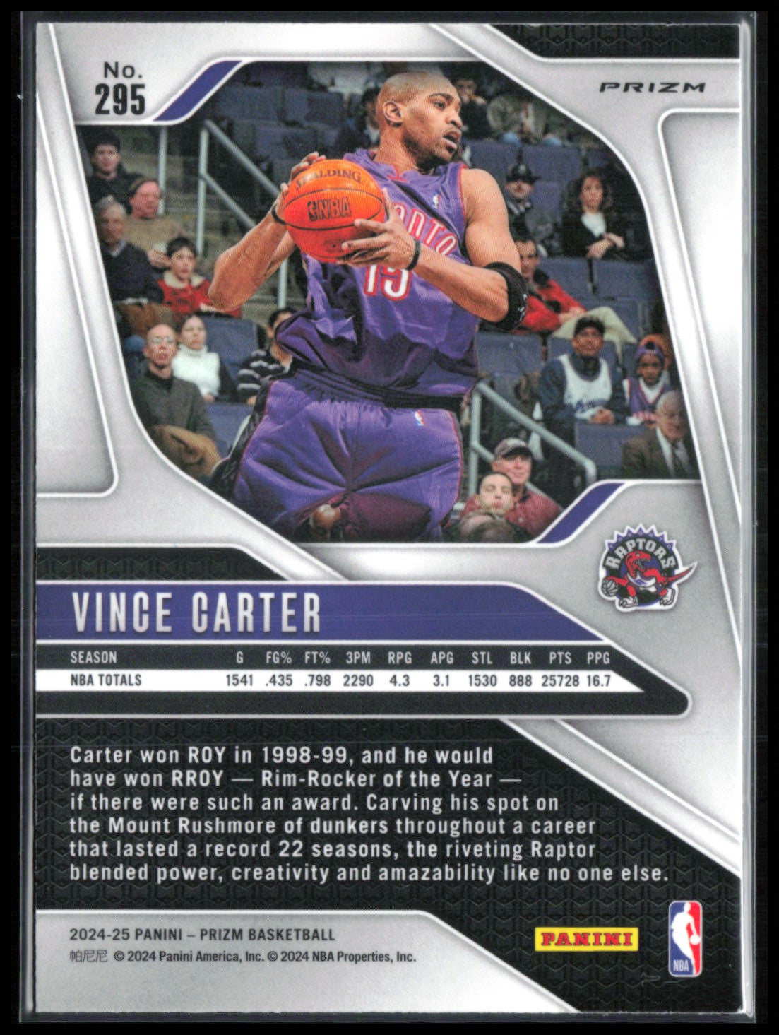 Vince Carter Silver Prizm
