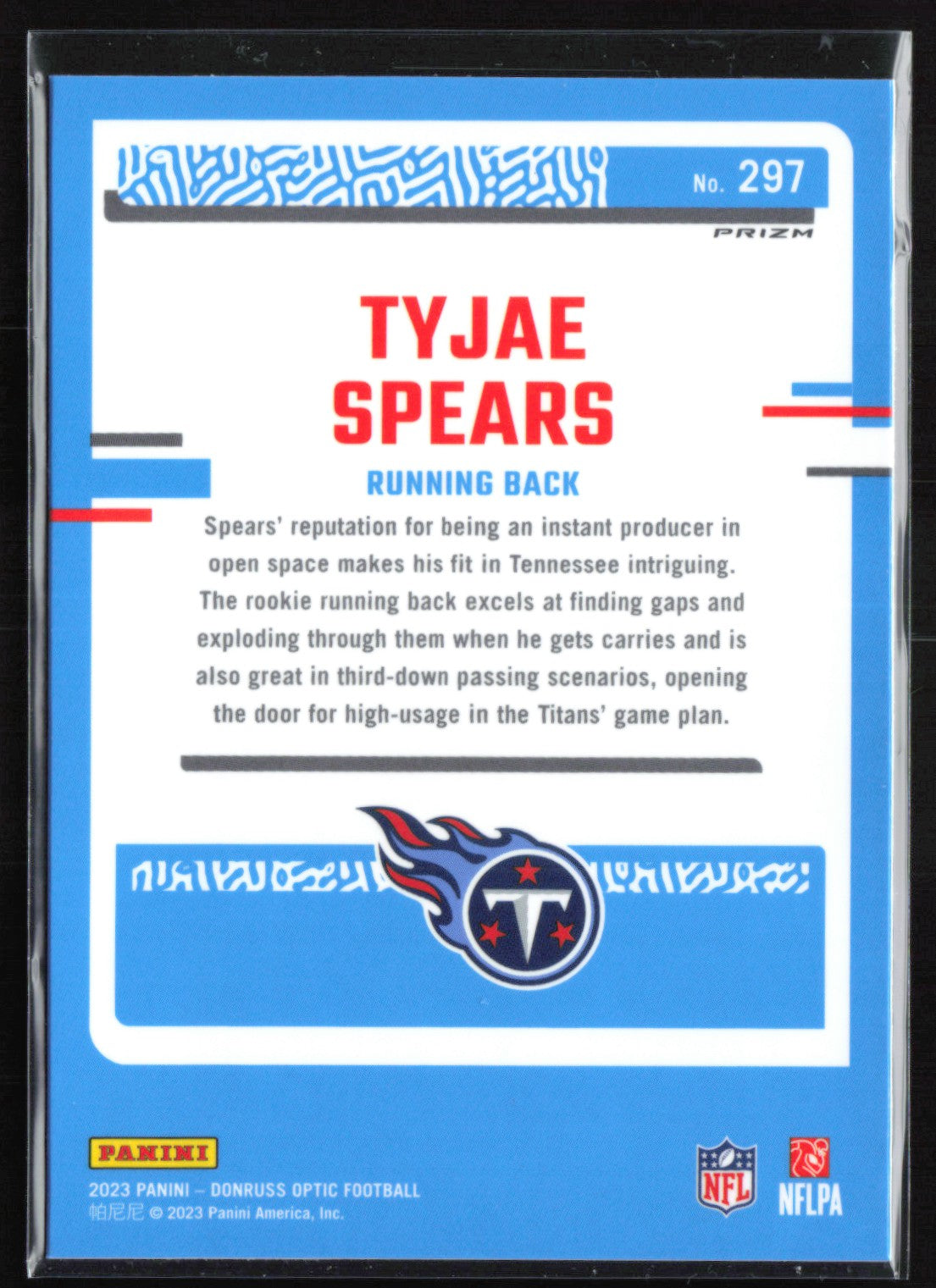 Tyjae Spears RC Holo