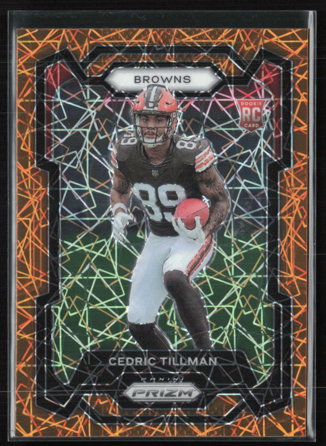 2023 Panini Prizm Rookie 321 Cedric Tillman RC Orange Laser