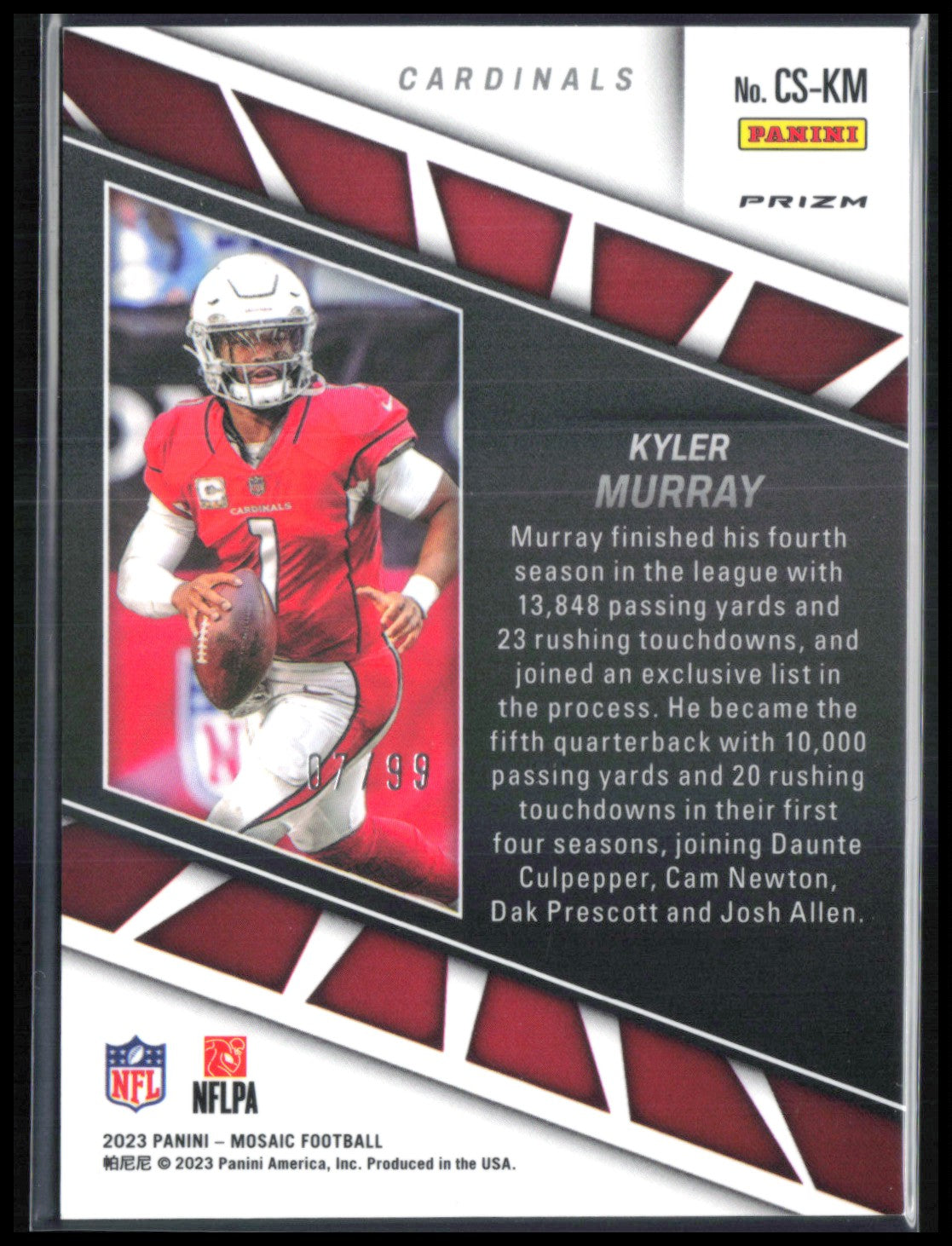 Kyler Murray Blue Mosaic /99 Center Stage