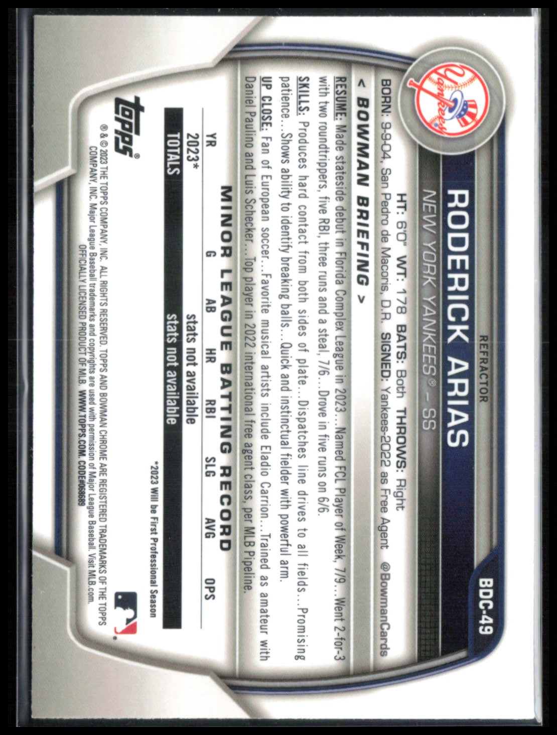 Roderick Arias Prospect Refractor