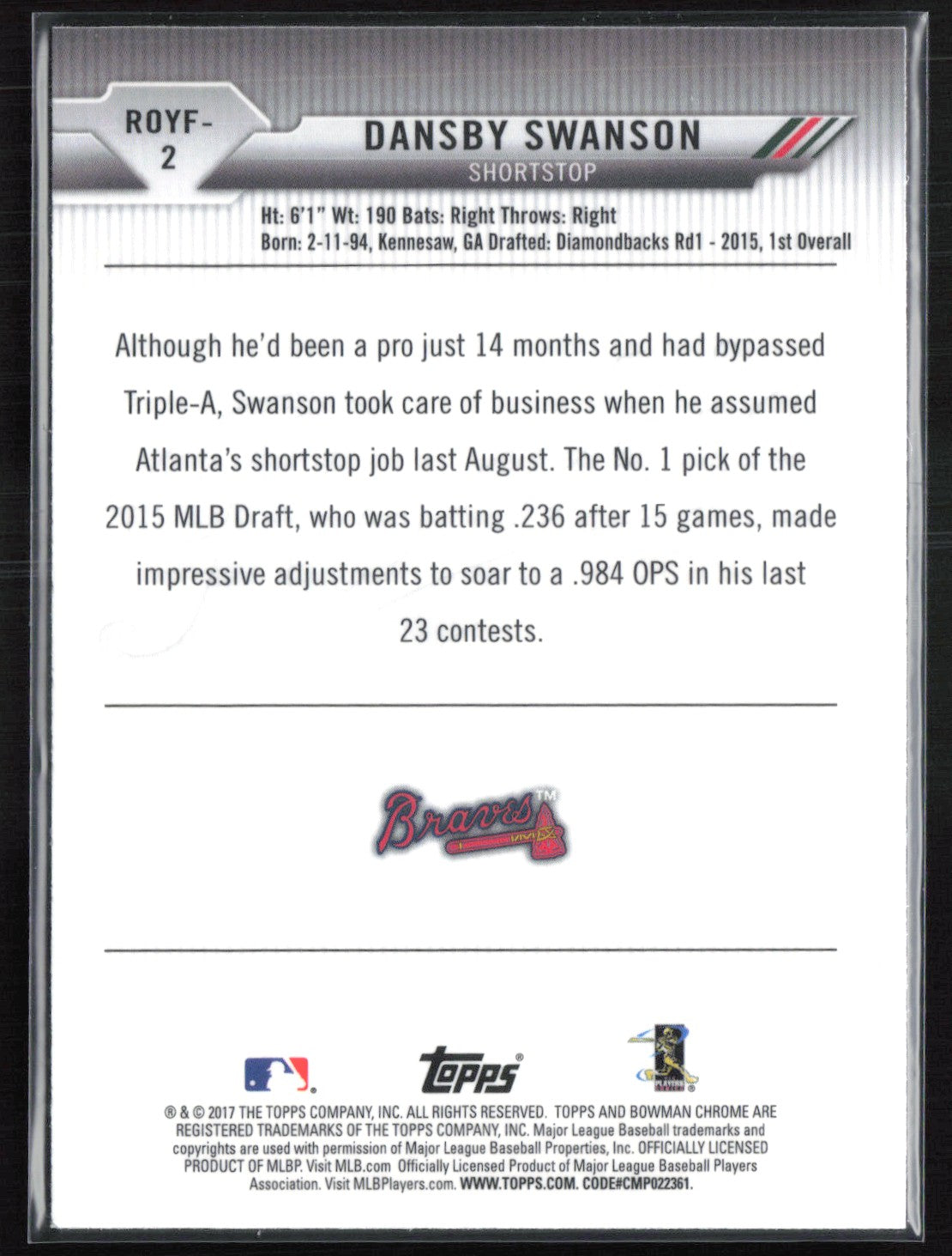 Dansby Swanson RC
