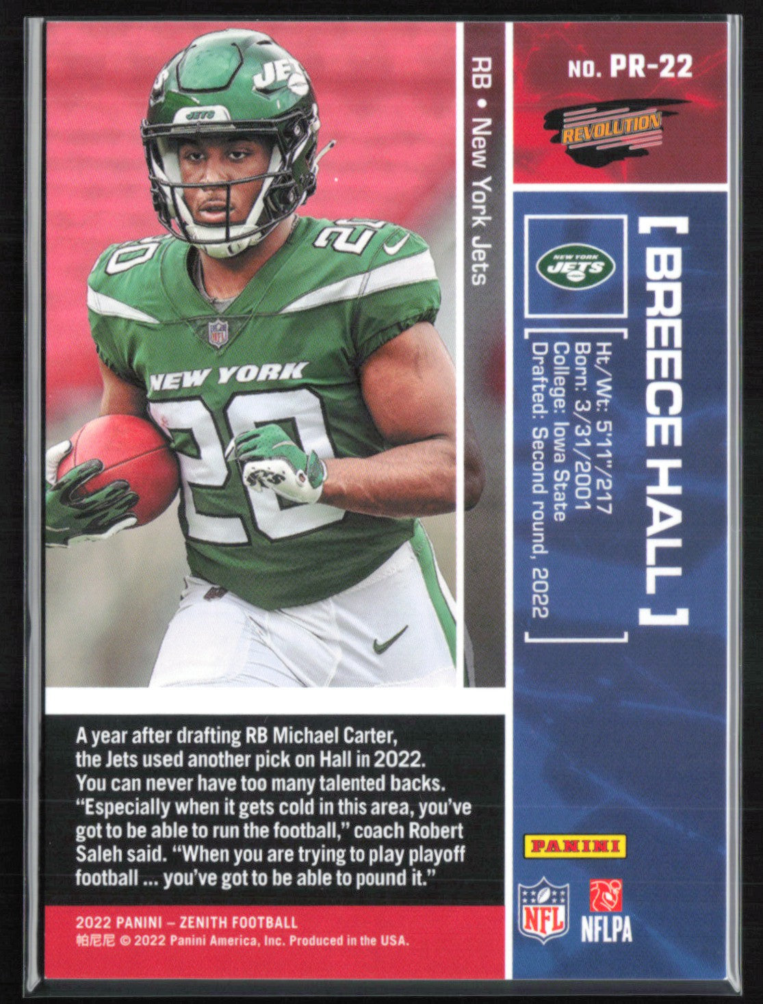Breece Hall RC Pacific Revolution Insert