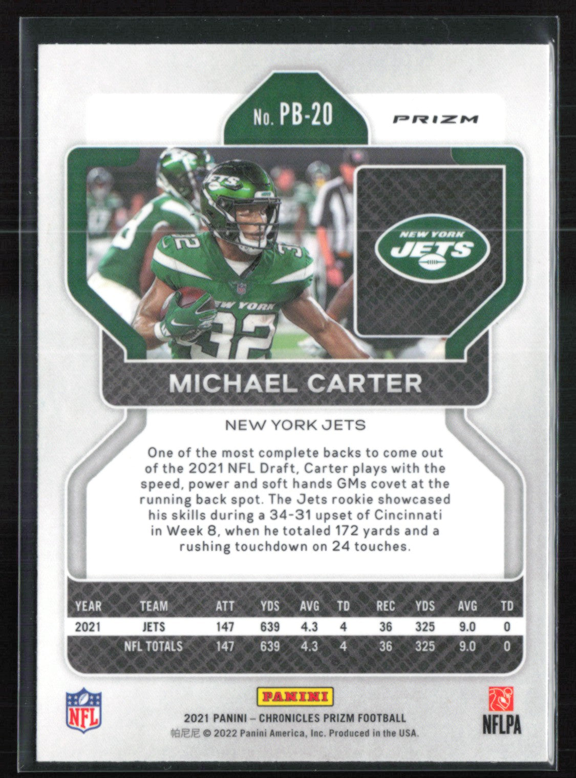 Michael Carter RC Silver Prizm Black