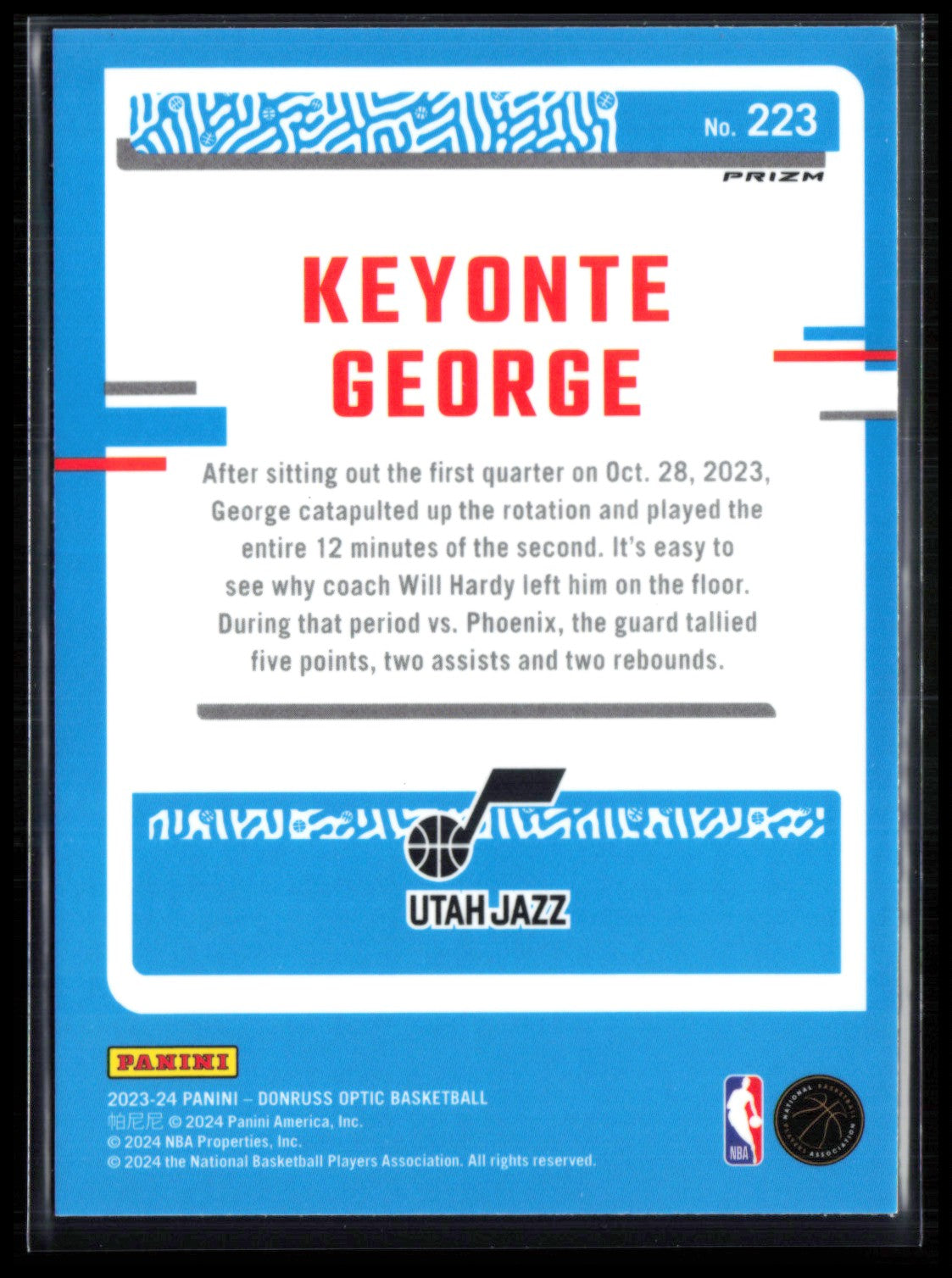 Keyonte George RC Purple