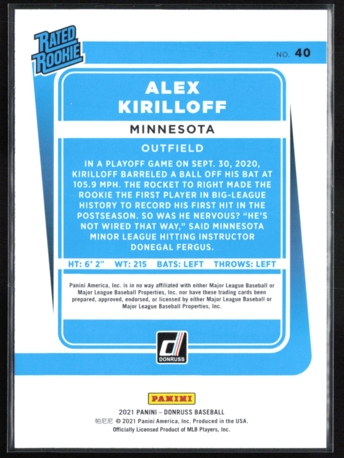 Alex Kirilloff RC Pink