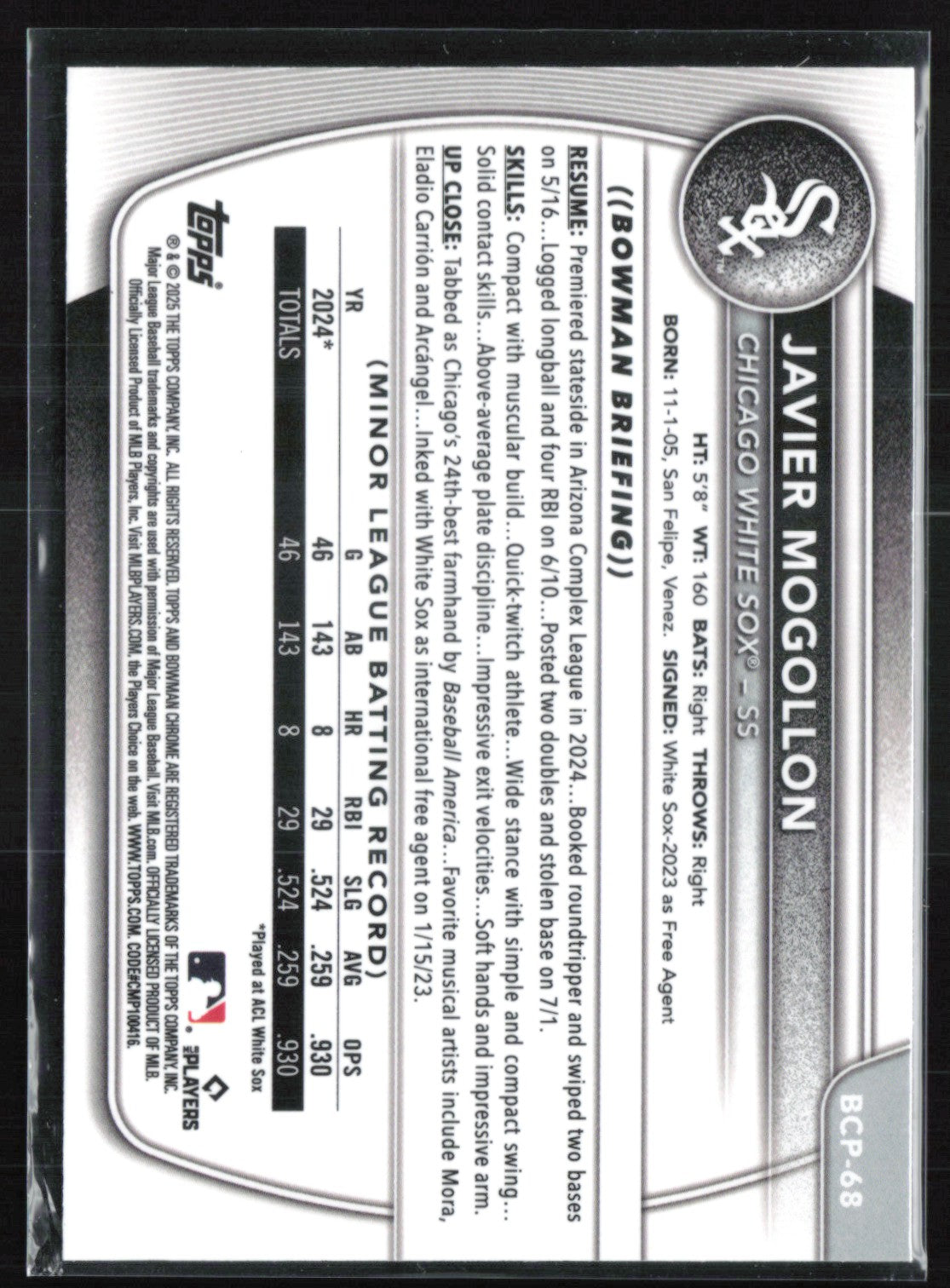 Javier Mogollon 1st Bowman