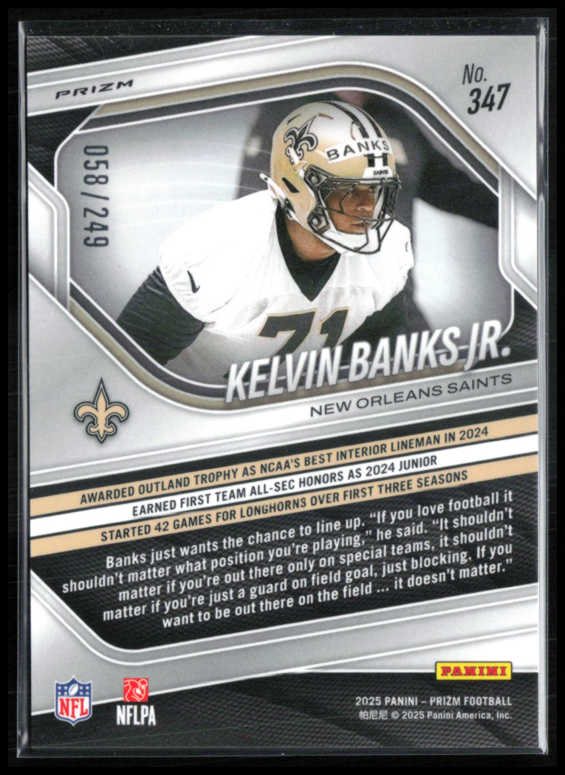 Kelvin Banks Jr RC Orange Prizm /249