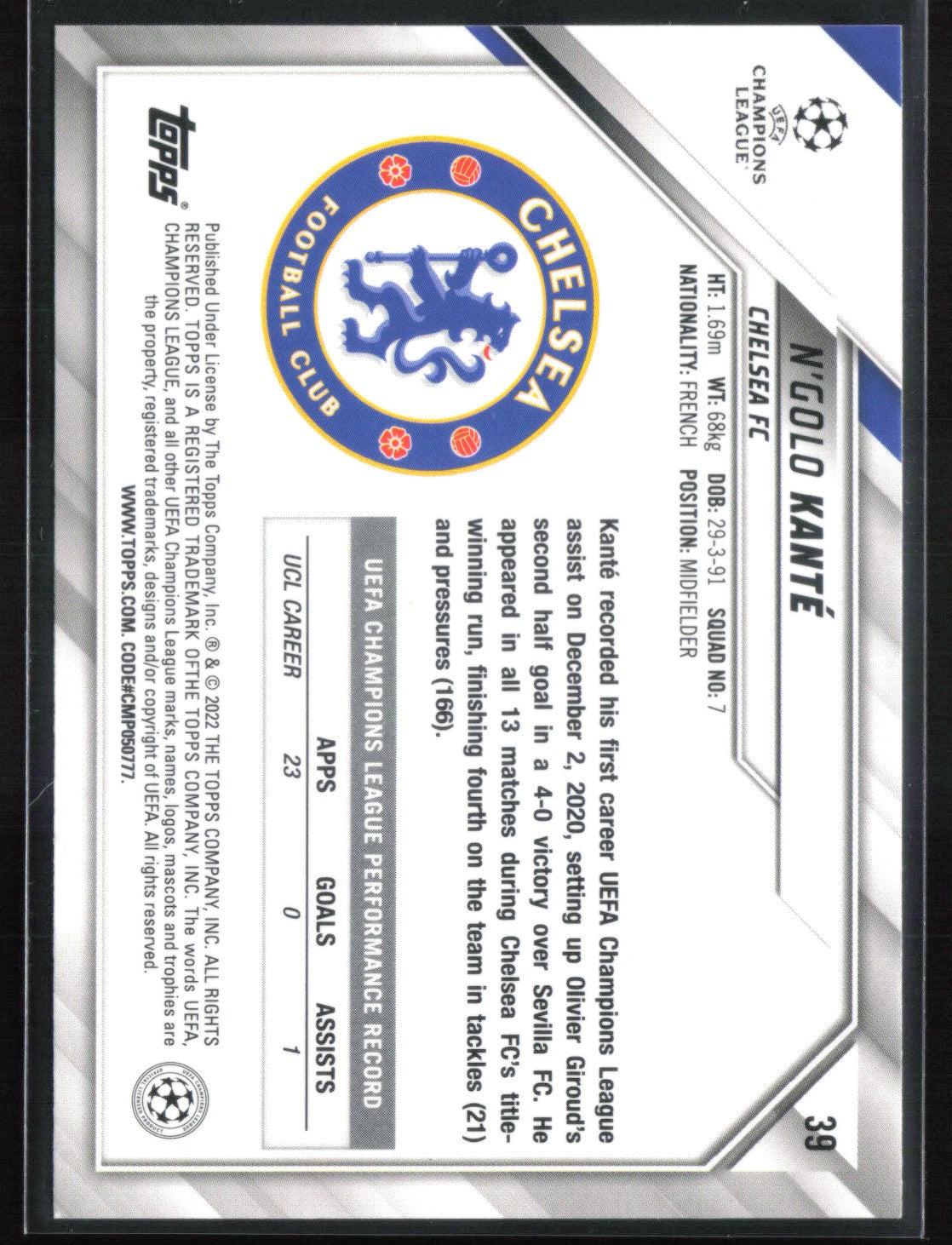 N'Golo Kante 1st Edition