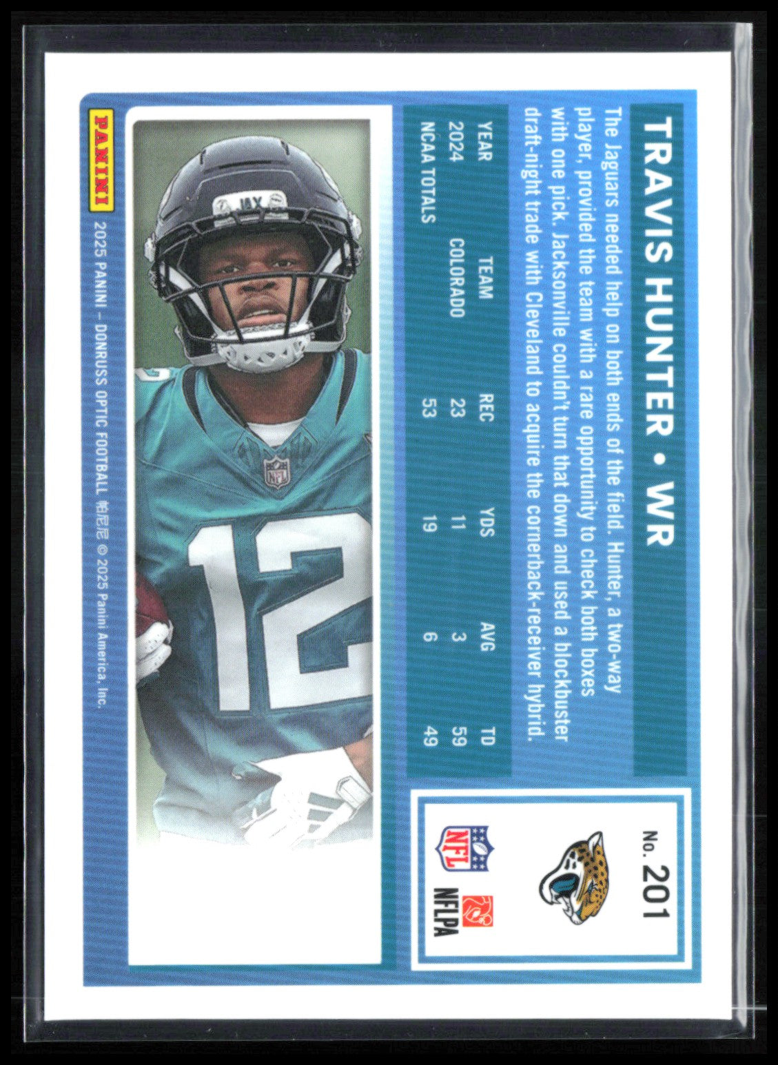 Travis Hunter RC Optic Rated Rookie