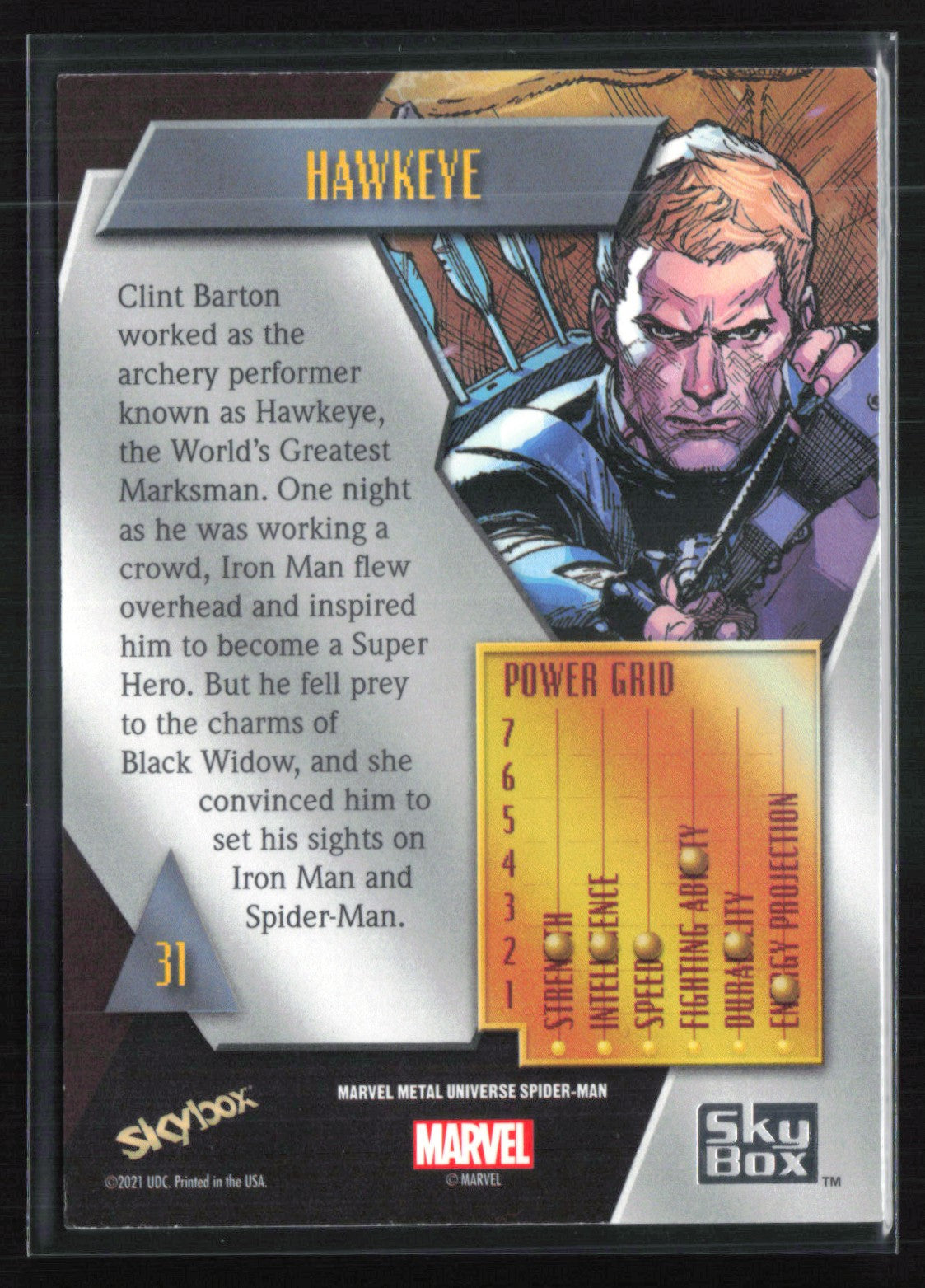 Hawkeye 2021 Marvel Metal Universe