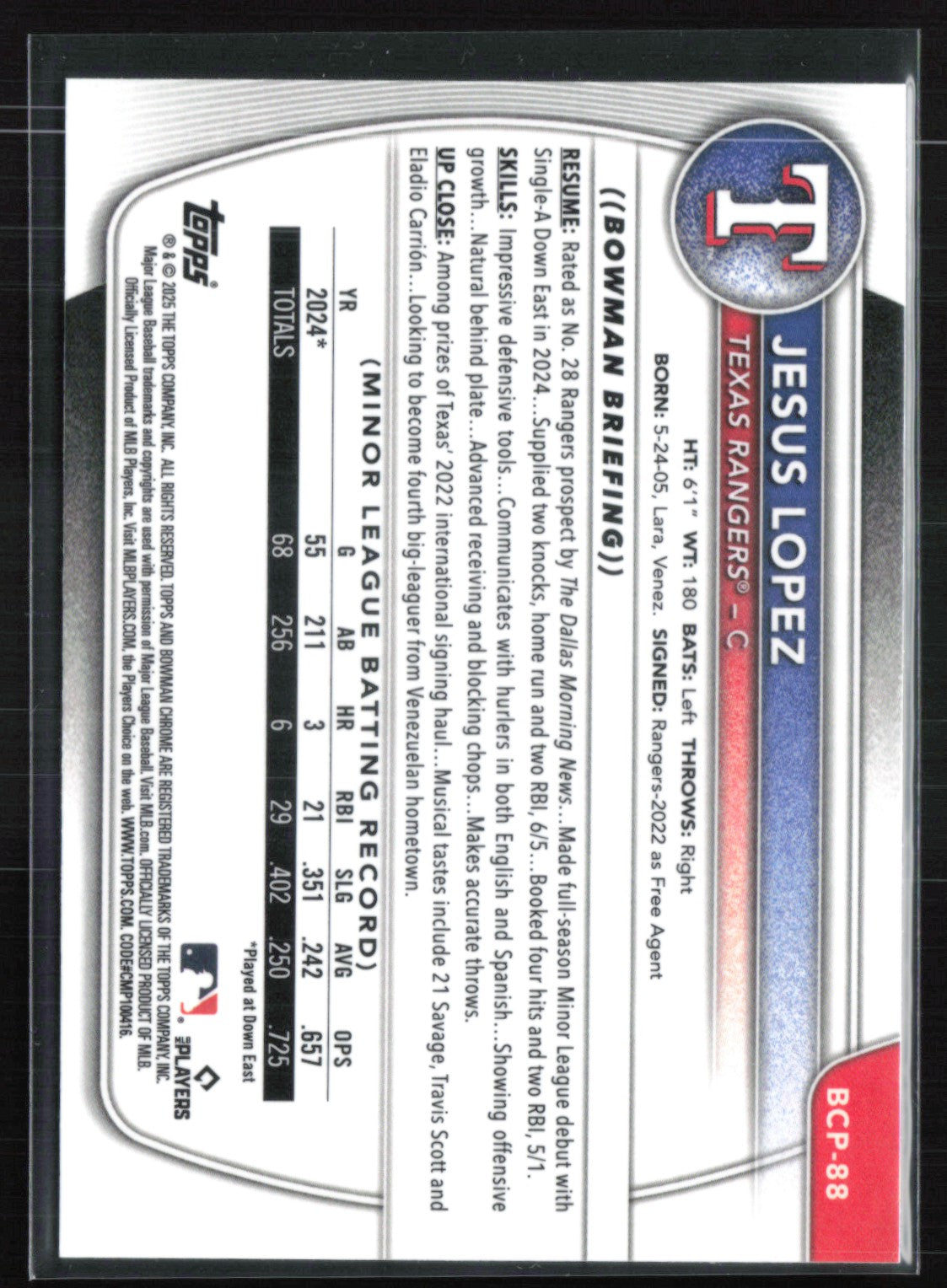 Jesus Lopez 1st Bowman